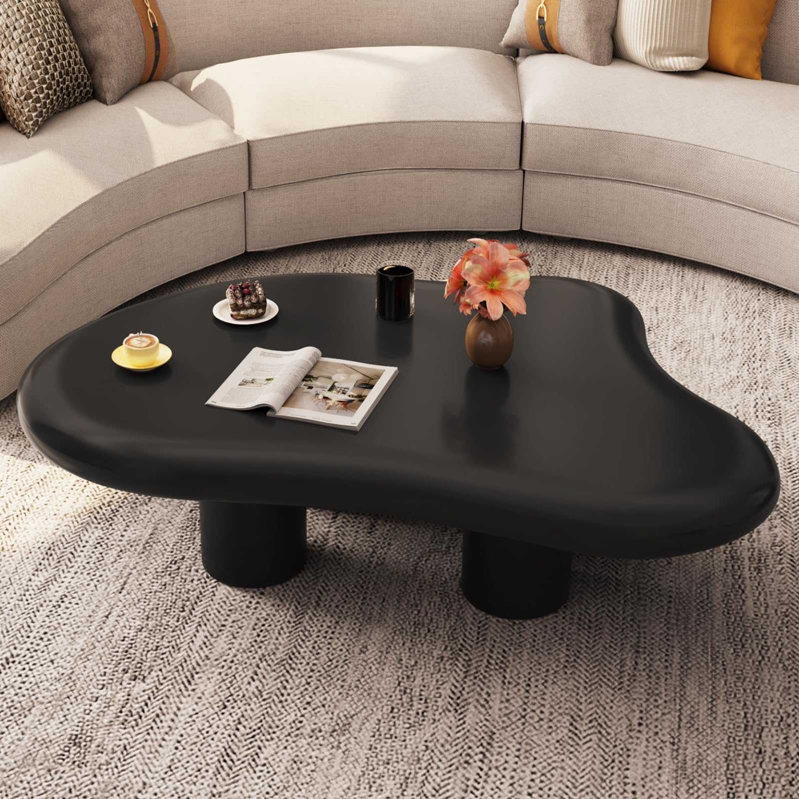 Cloud-Shaped Coffee Table with 4 Legs