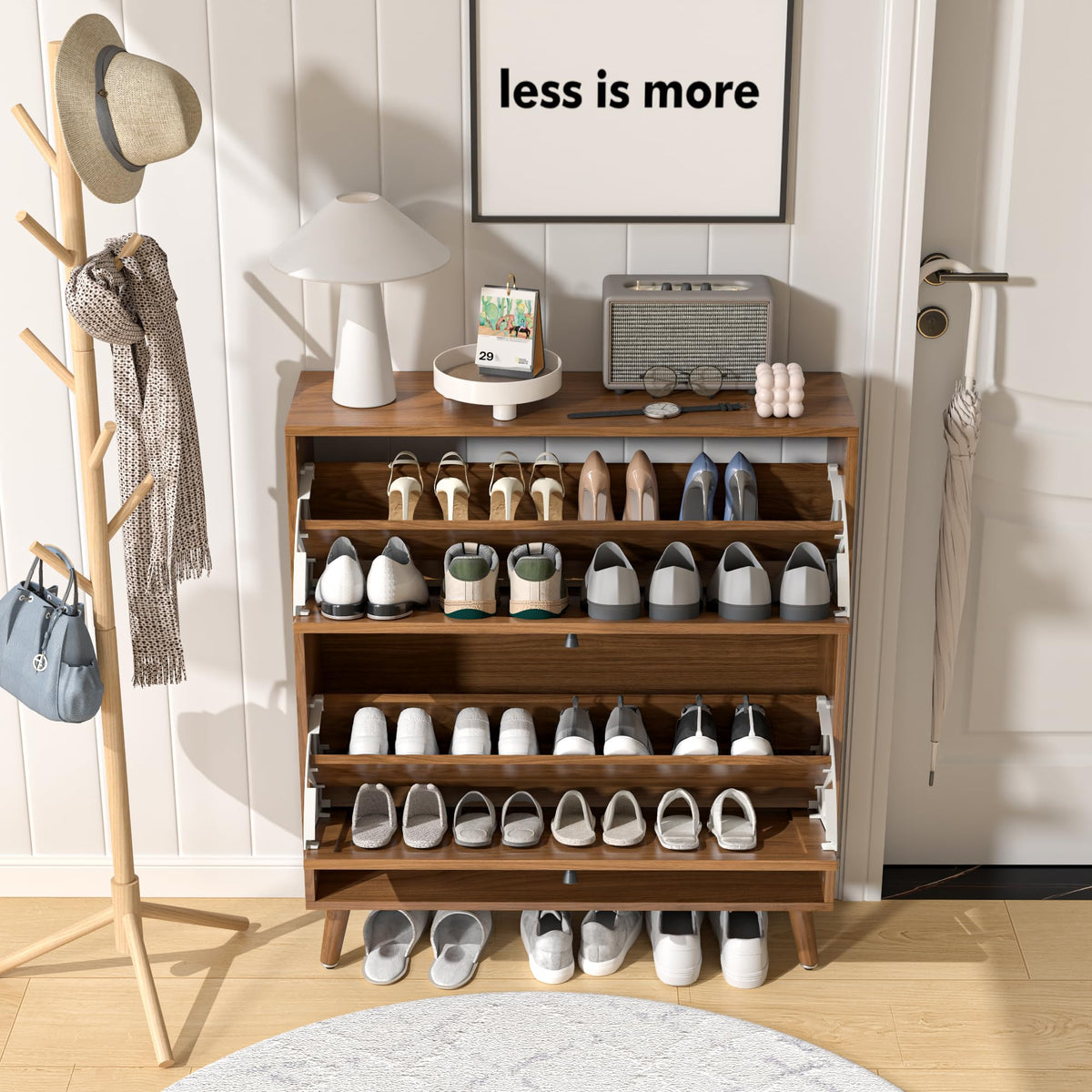 Shoe Storage Cabinet with 2 Flip Drawers