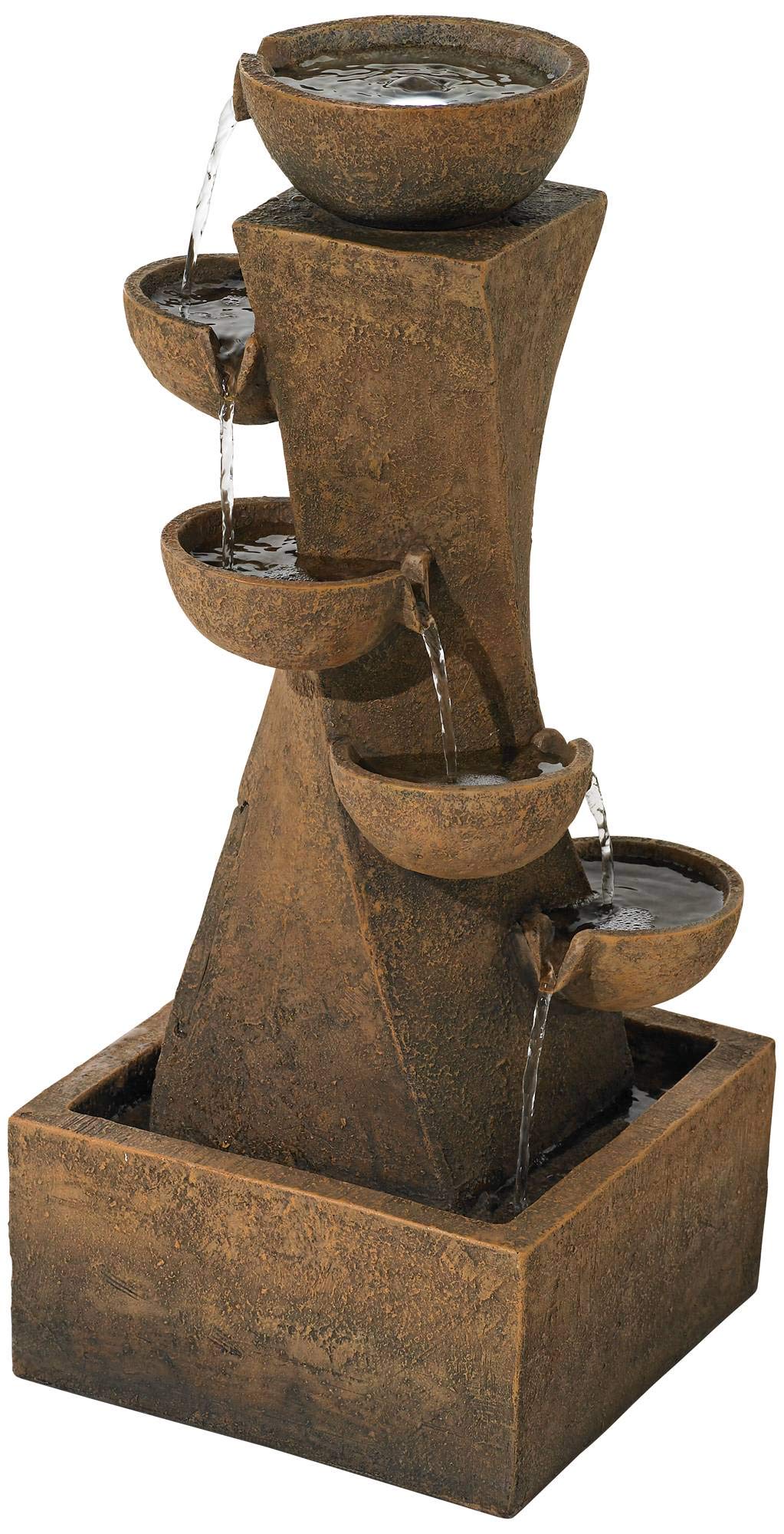 Cascading Bowl Fountain with LED Light