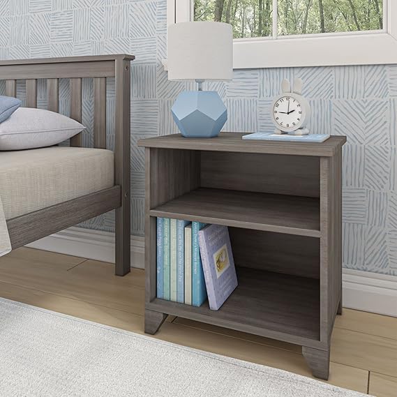 Classic Wood Nightstand with Shelves