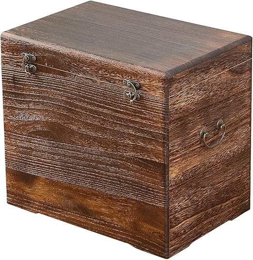 Wooden Storage Chest Rustic Trunk