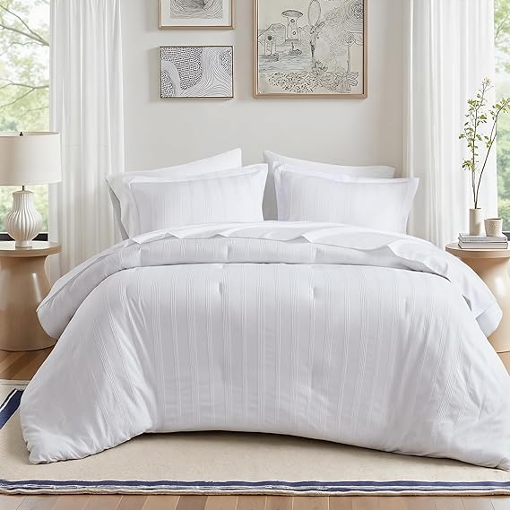 Logan Striped Comforter Set King 7-Piece