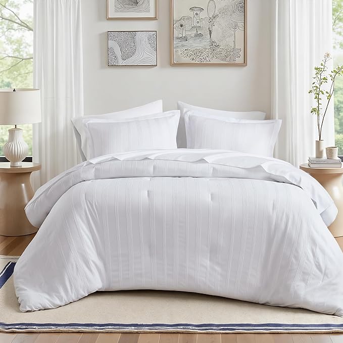 Logan Striped Comforter Set King 7 Pieces