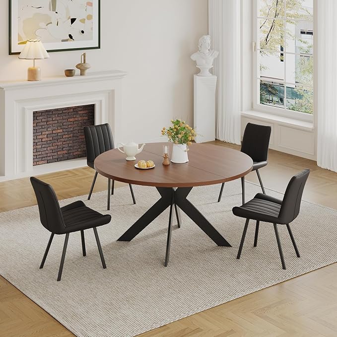 Round Dining Table Set for 4 with Chairs