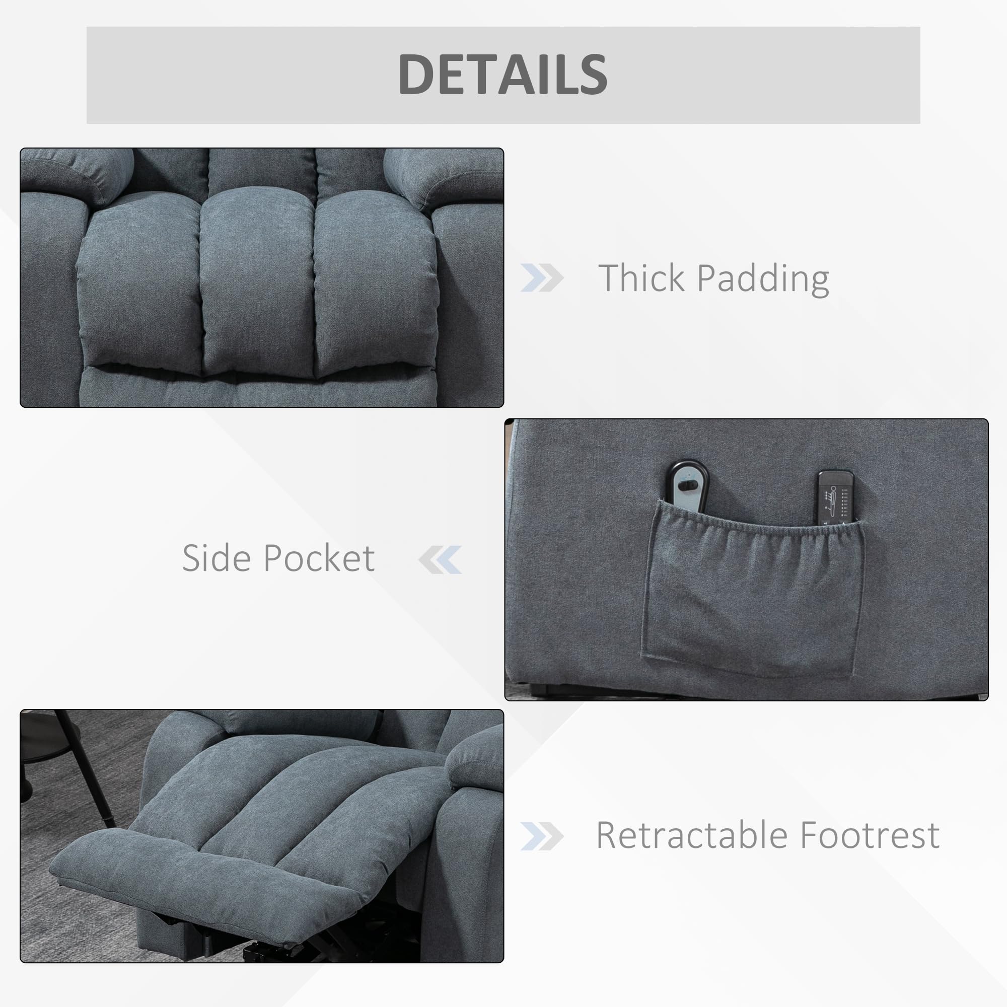 Power Lift Recliner Chair with Massage and Remote Control
