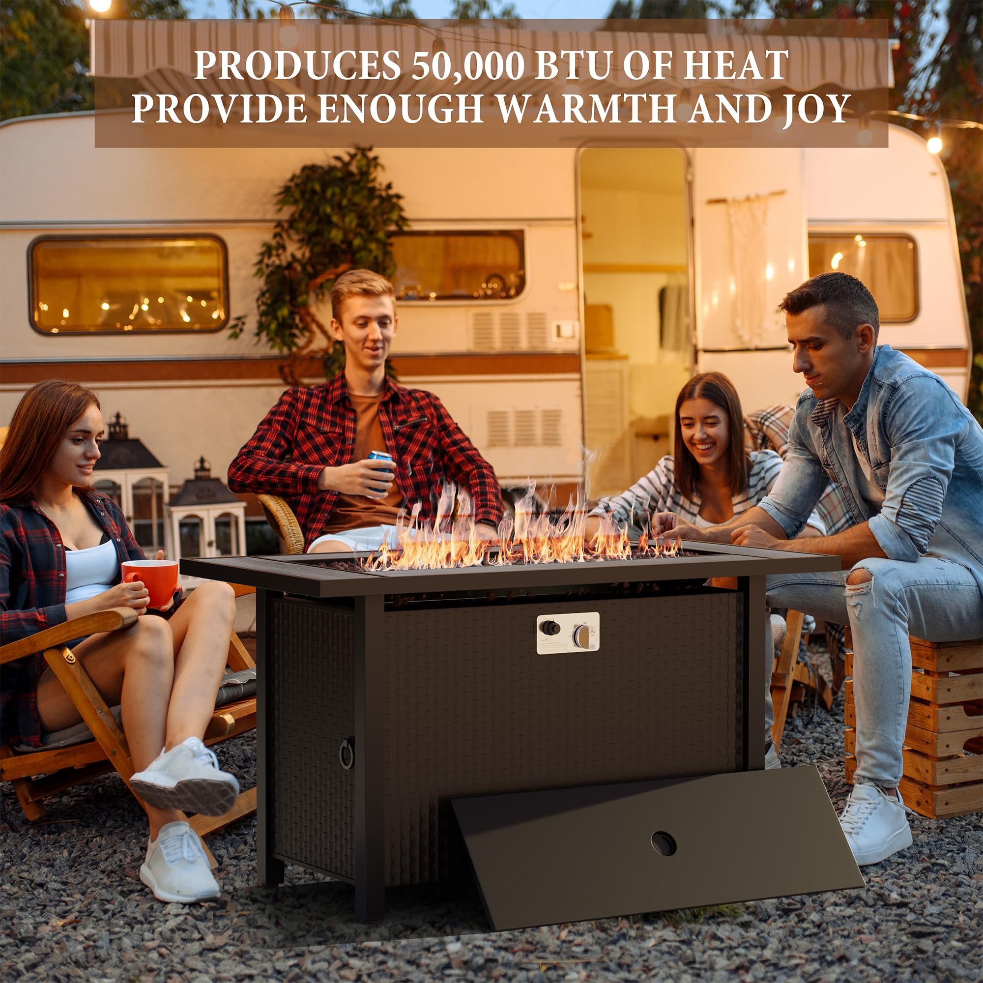 45 Inch Outdoor Propane Fire Pit Table