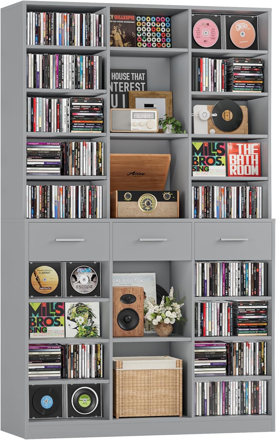 75" Tall Bookshelf with Drawers
