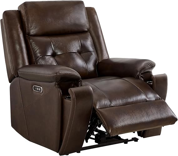 Power Recliner Chair with Headrest and USB Charging