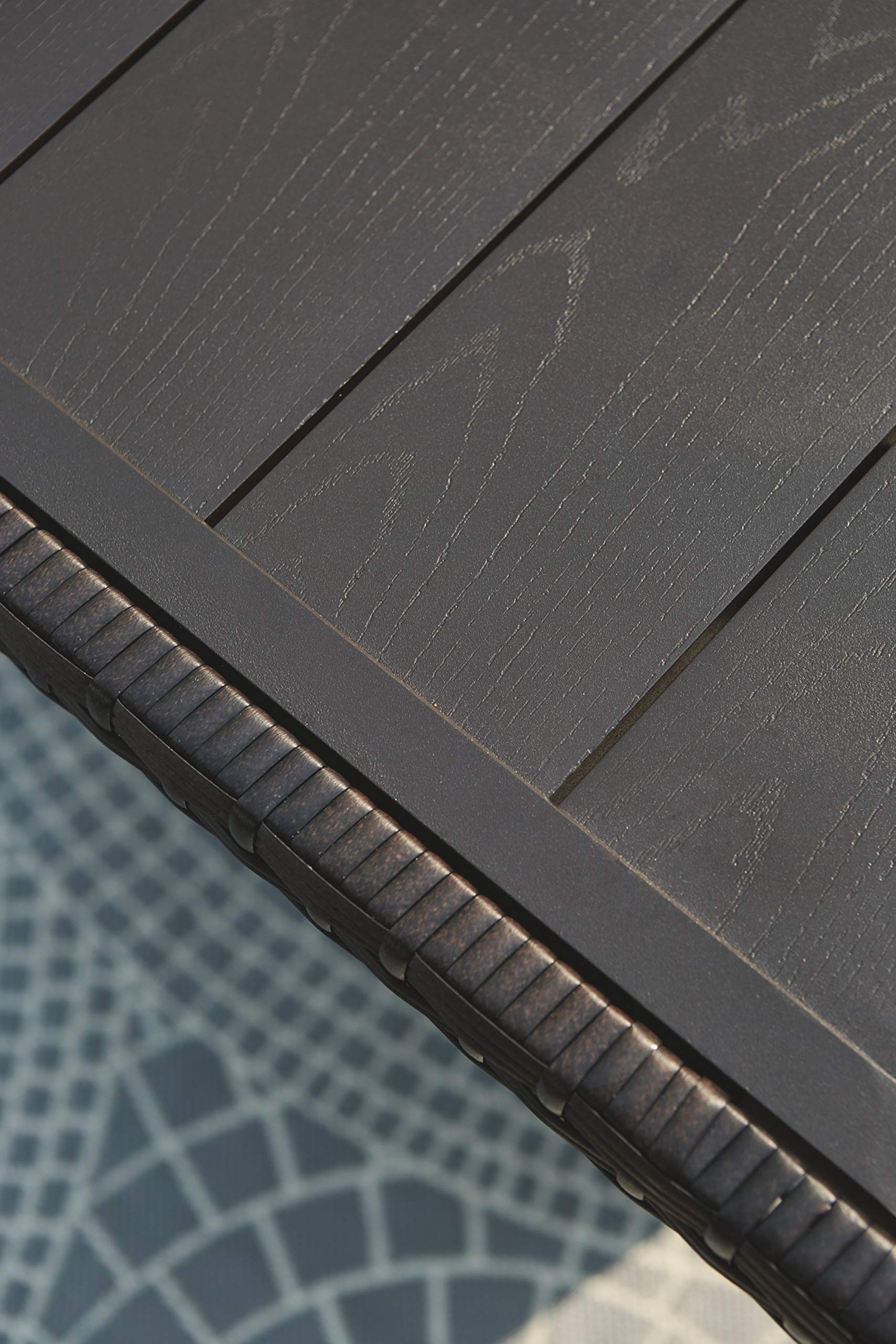 Outdoor Multi-Use Resin Wicker Patio Table