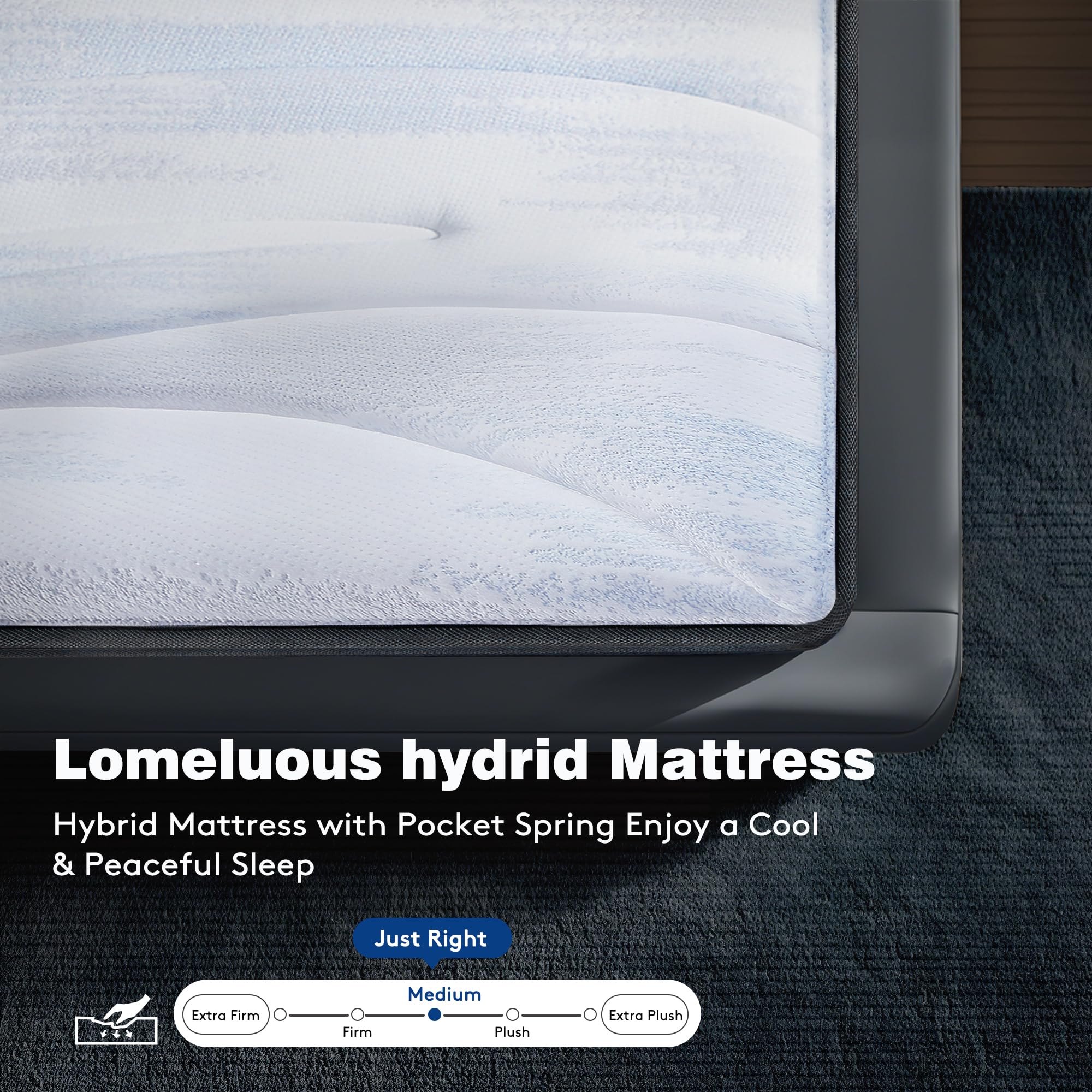 14 Inch Queen Mattress with Layered Support and Cooling Technology