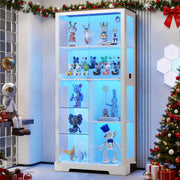 71" Tall Display Curio Cabinet with Glass Doors
