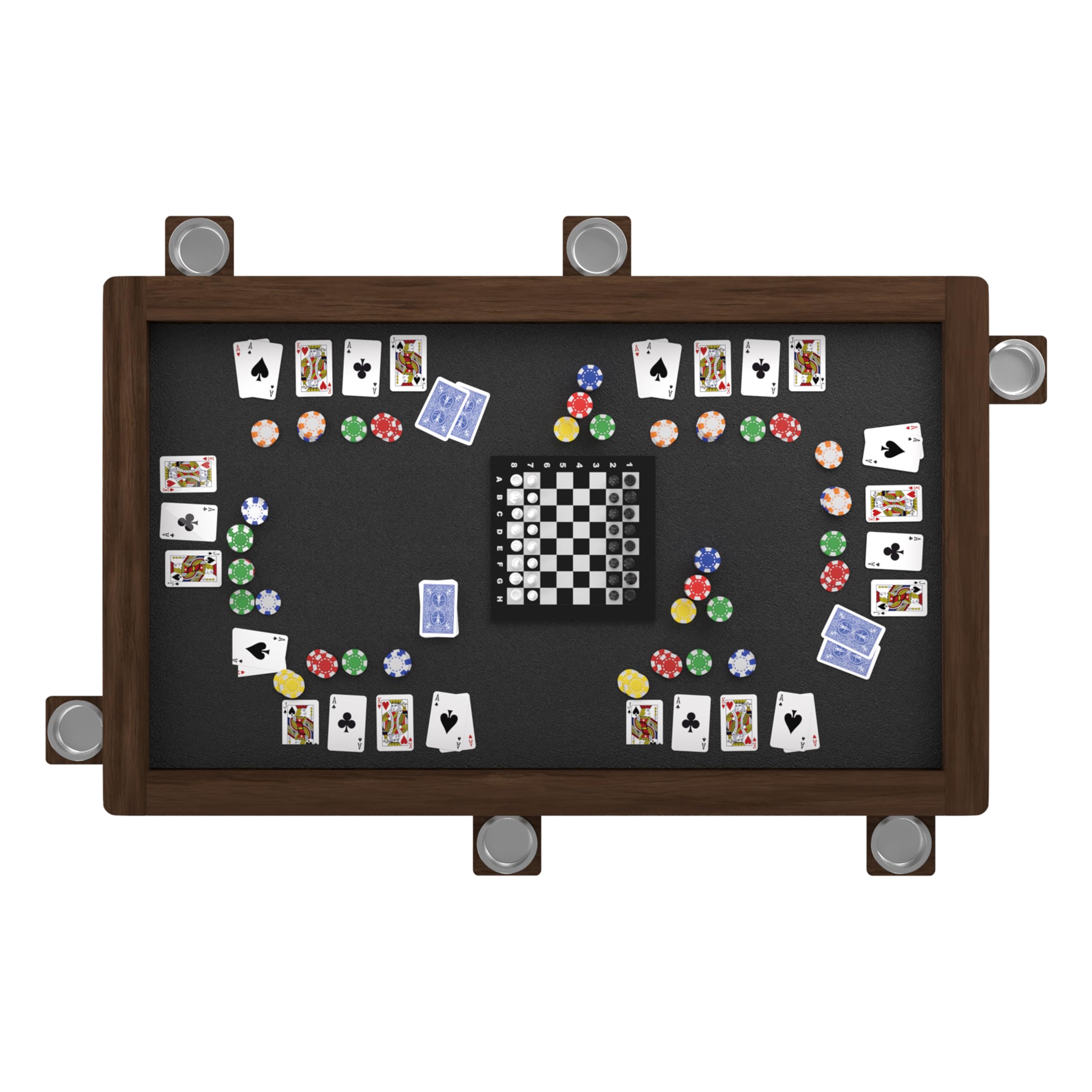 Solid Wood Board Game Table 63"W x 38.2"D x 30.4"H