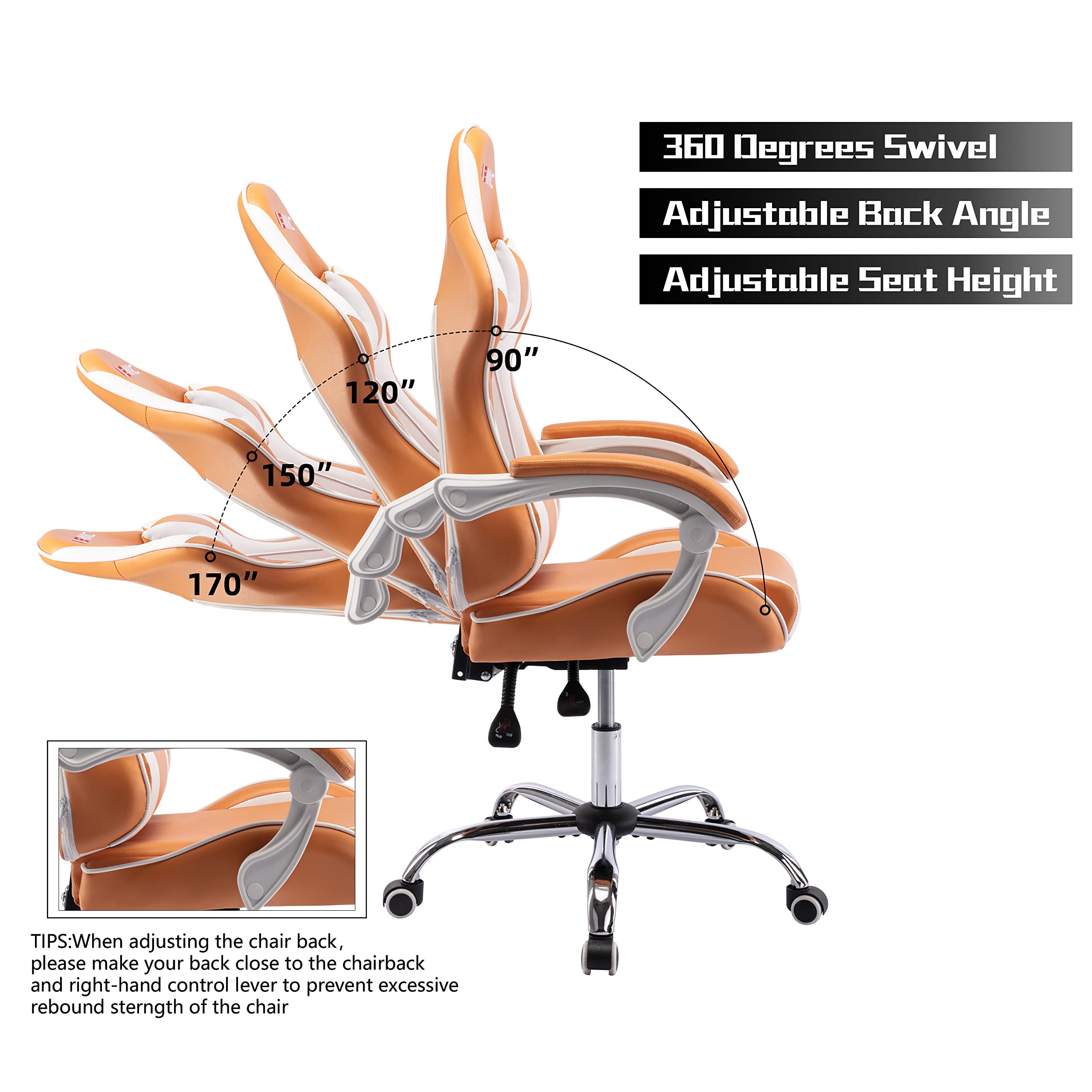 Ergonomic Gaming Chair with Lumbar Support