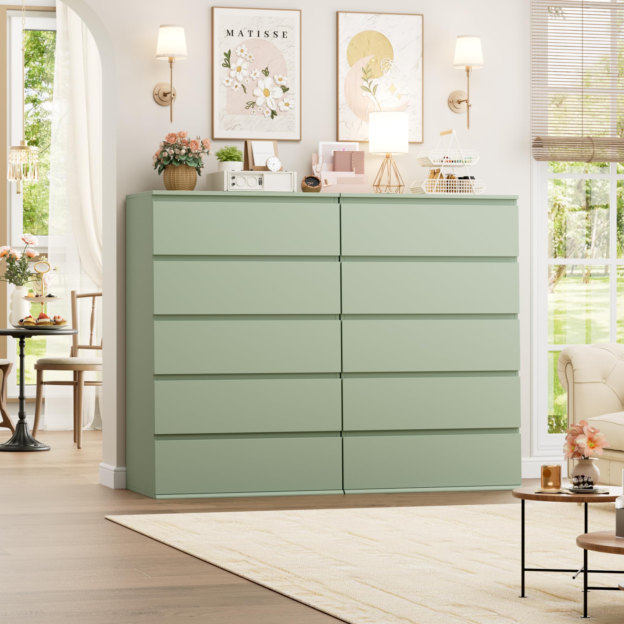 5 Drawer Dresser Tall Chest with Large Storage Space