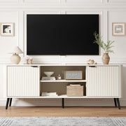 58" Modern TV Stand with Fluted Door Storage