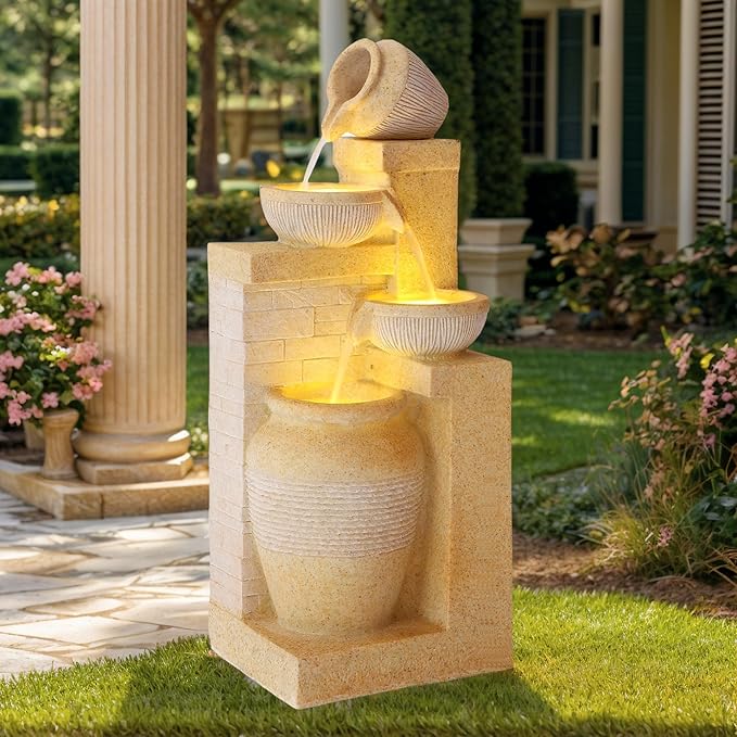 4-Tier LED Water Fountain