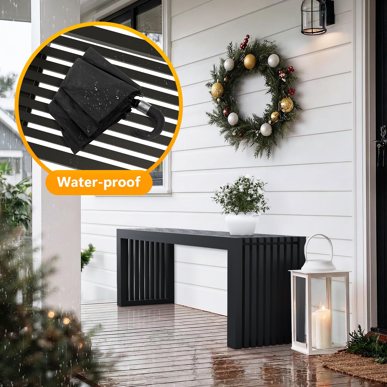 Bamboo Dining Bench 35 Inch Entryway Shoe Rack