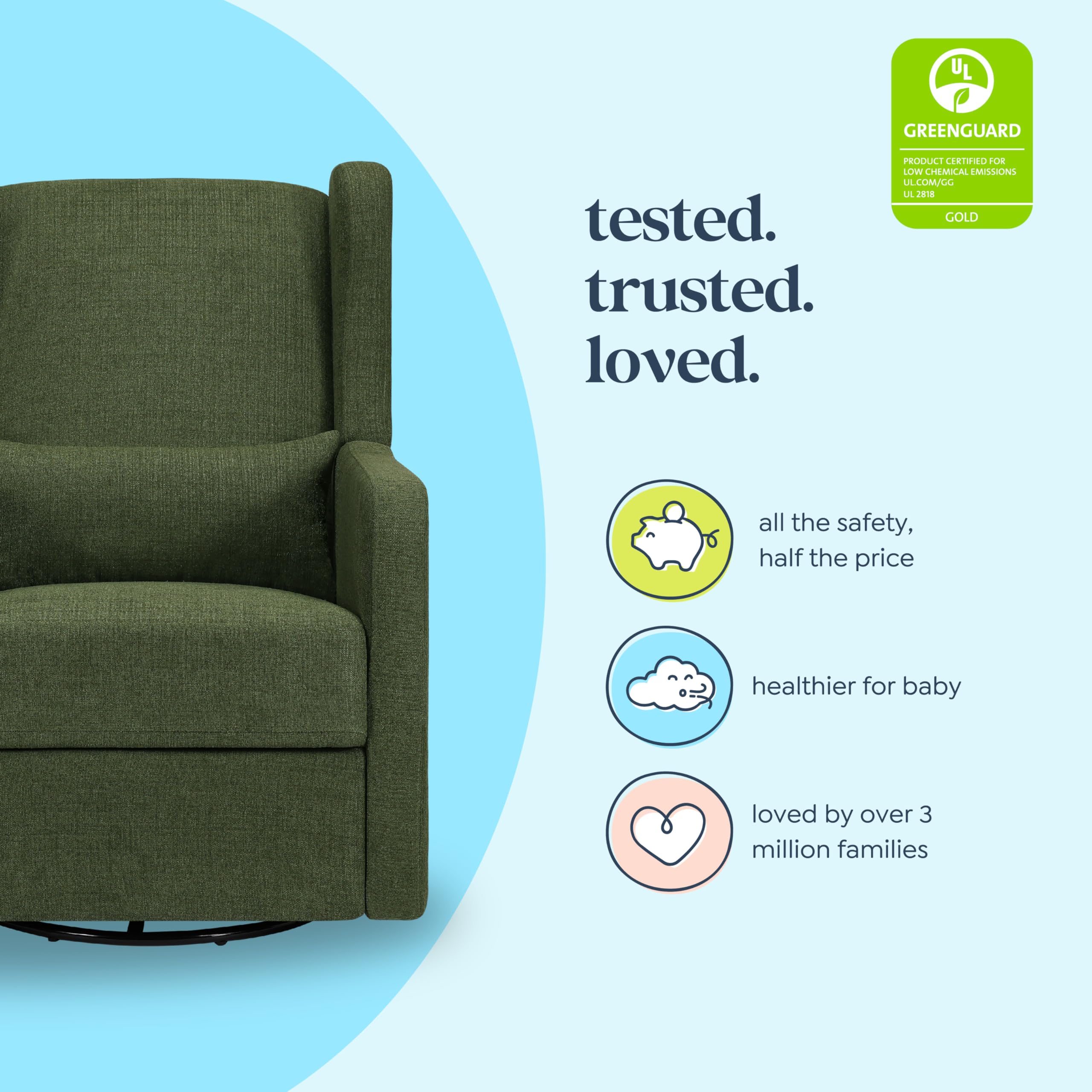 360° Swivel Glider Recliner Nursery Chair