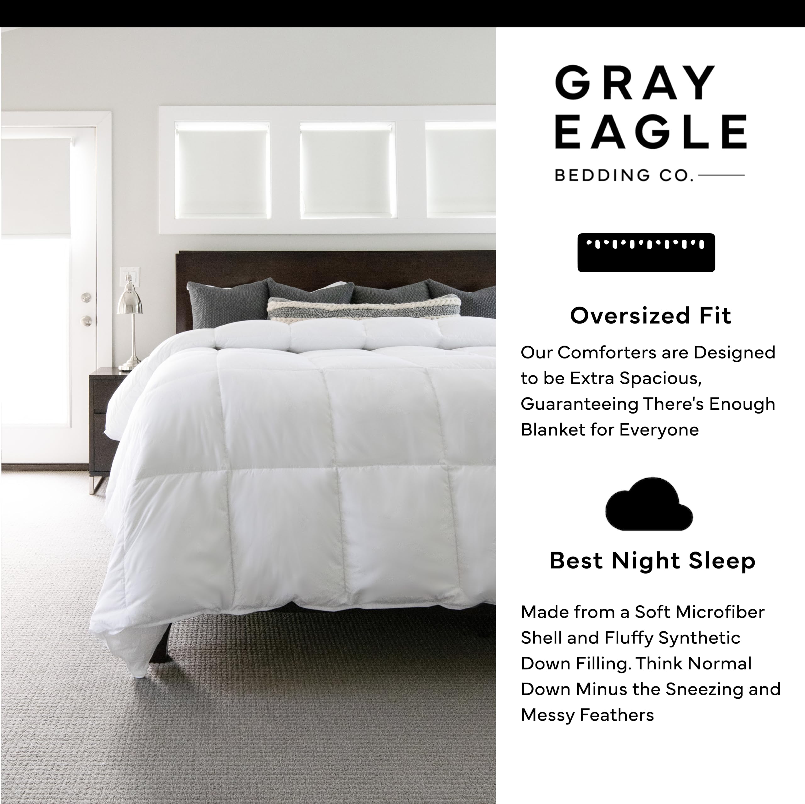 Oversized King Comforter - Synthetic Down Alternative