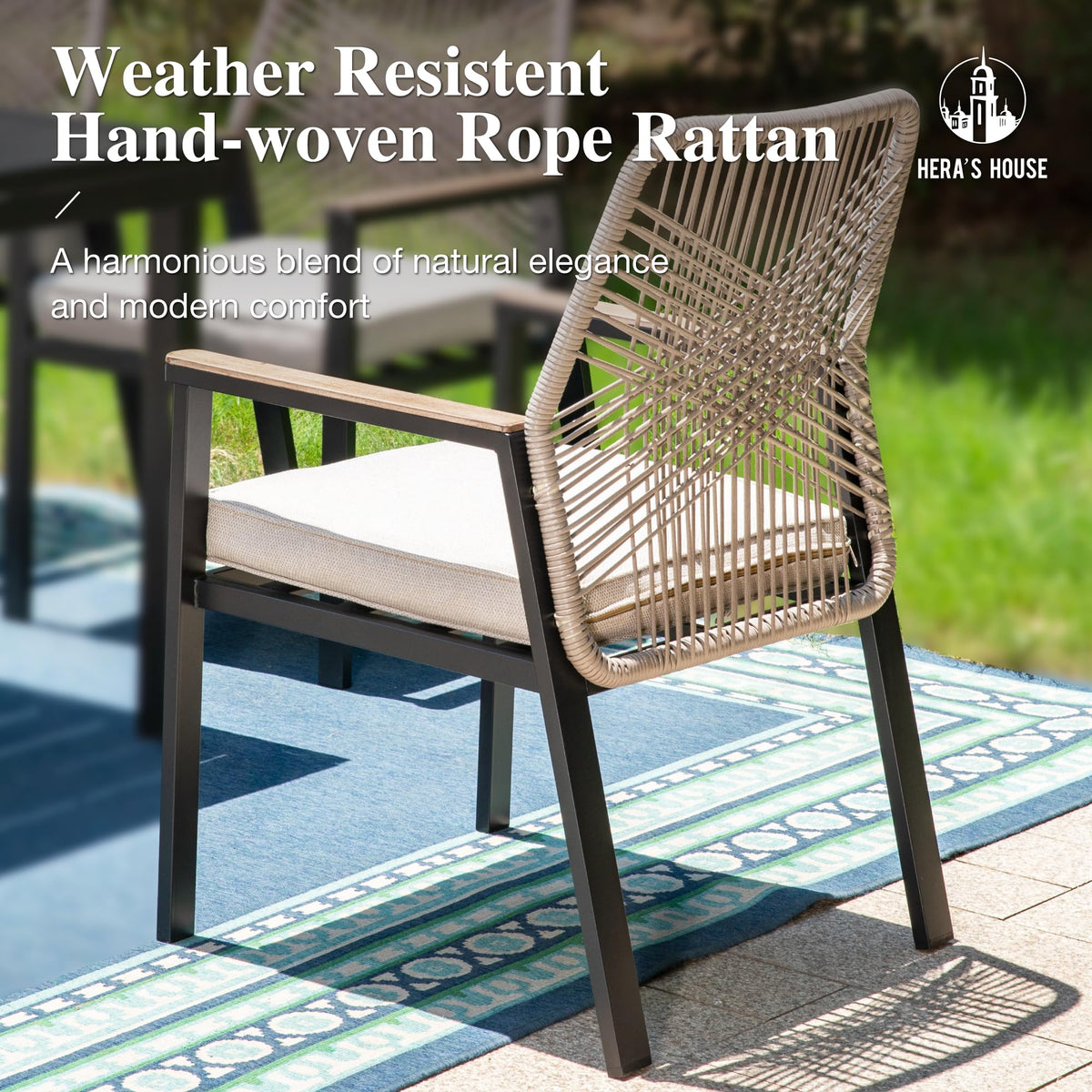 Rattan Dining Chairs Set of 2