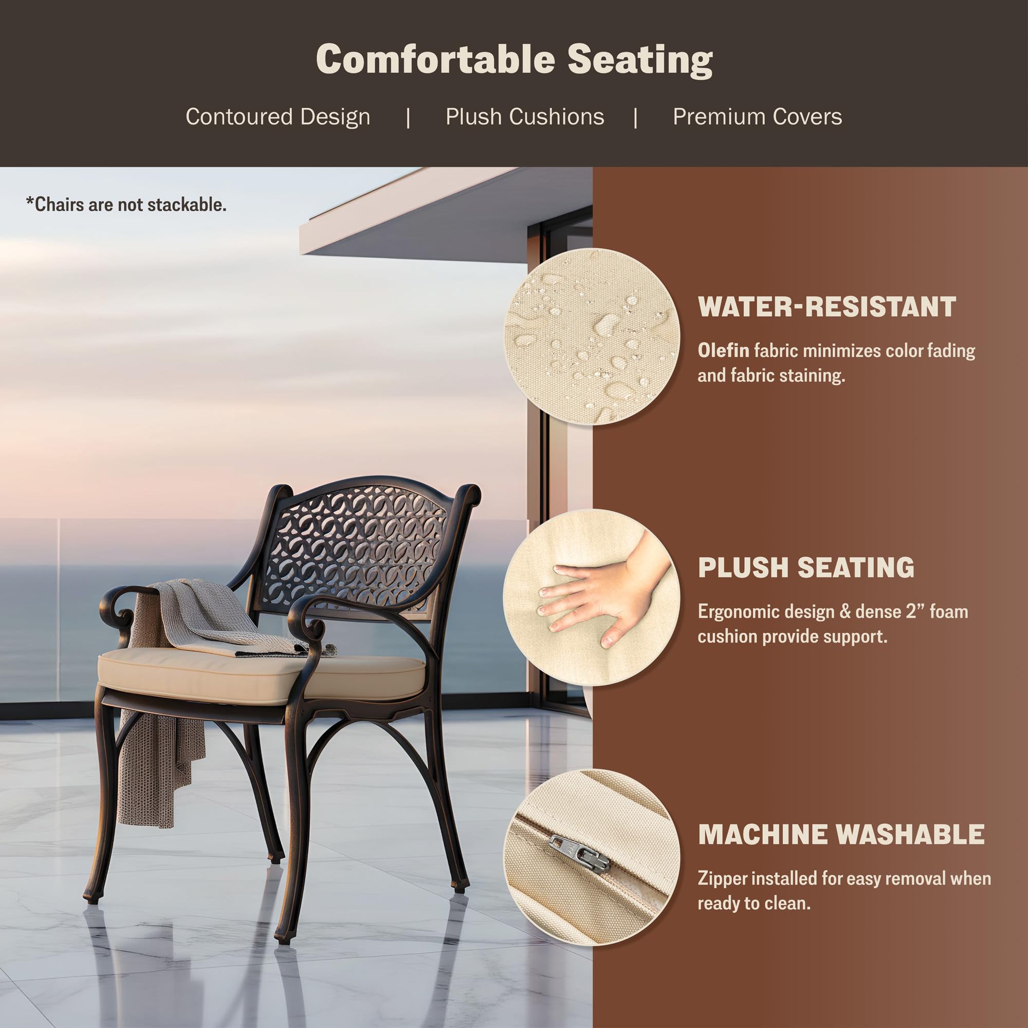 5-Piece Cast Aluminum Outdoor Dining Set