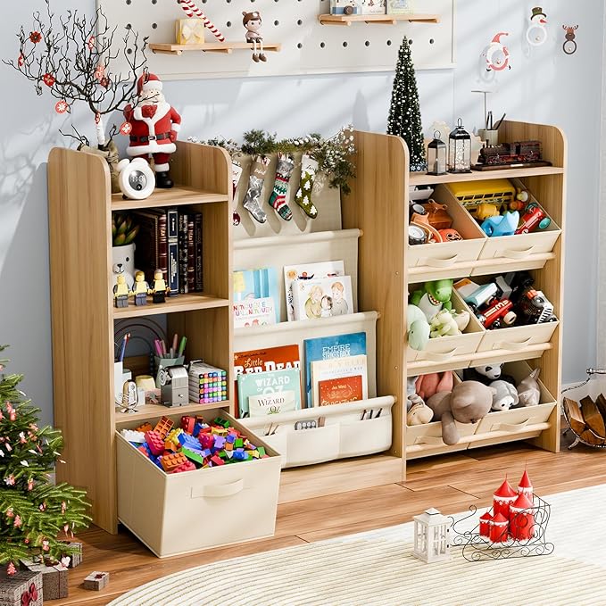 Kids Toy Book Storage Organizer with 7 Bins