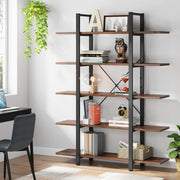 5-Tier Industrial Bookshelf