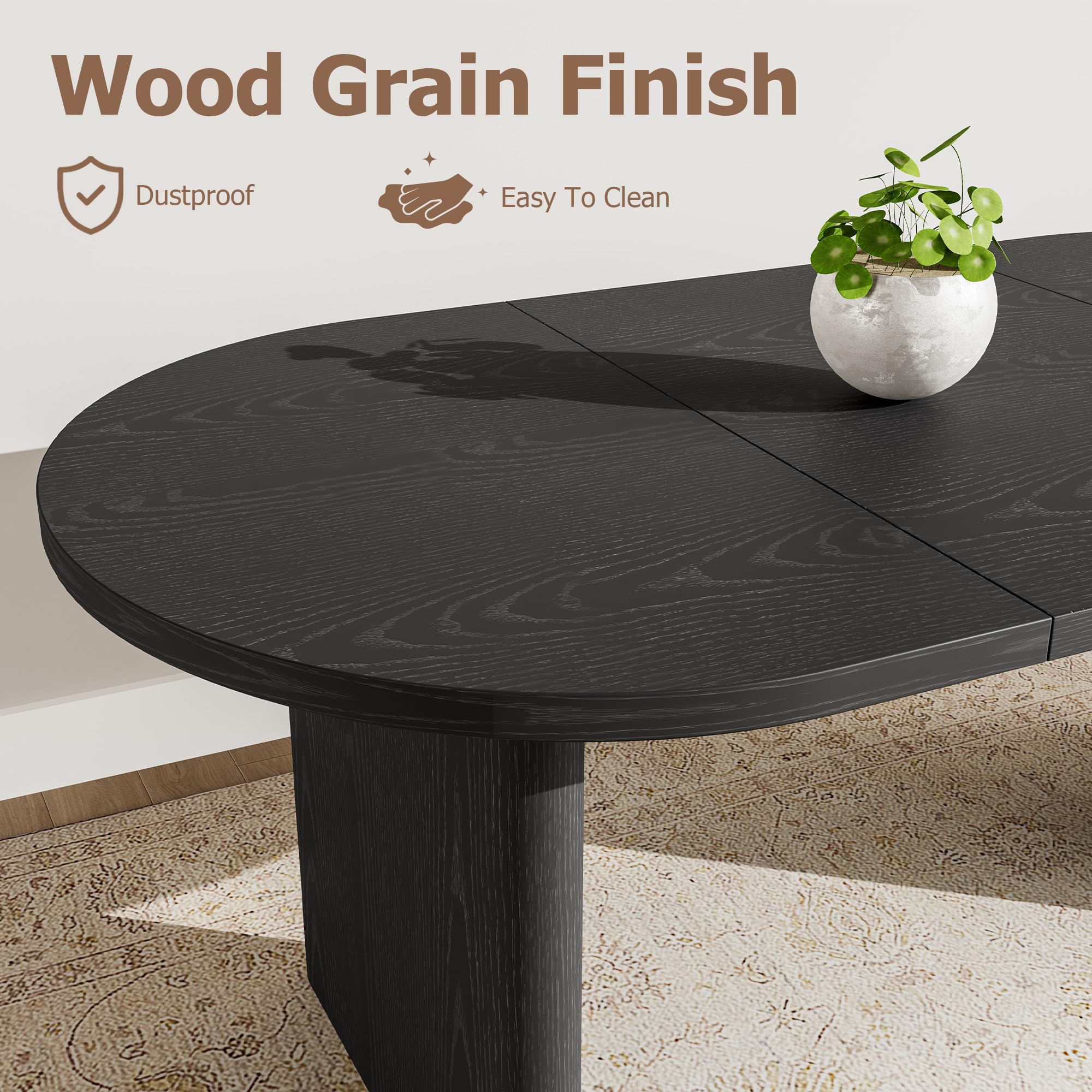 70.8 Inch Oval Dining Table for 6-8 People