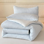 Boho Comforter Set Queen Size Sky Blue