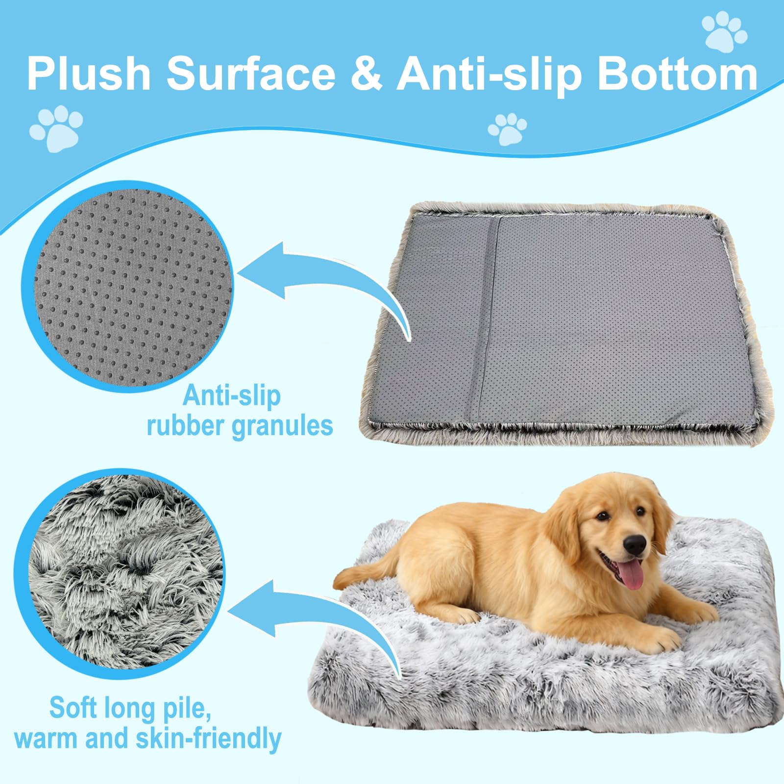 Extra Large Elevated Wooden Dog Bed with Cushion