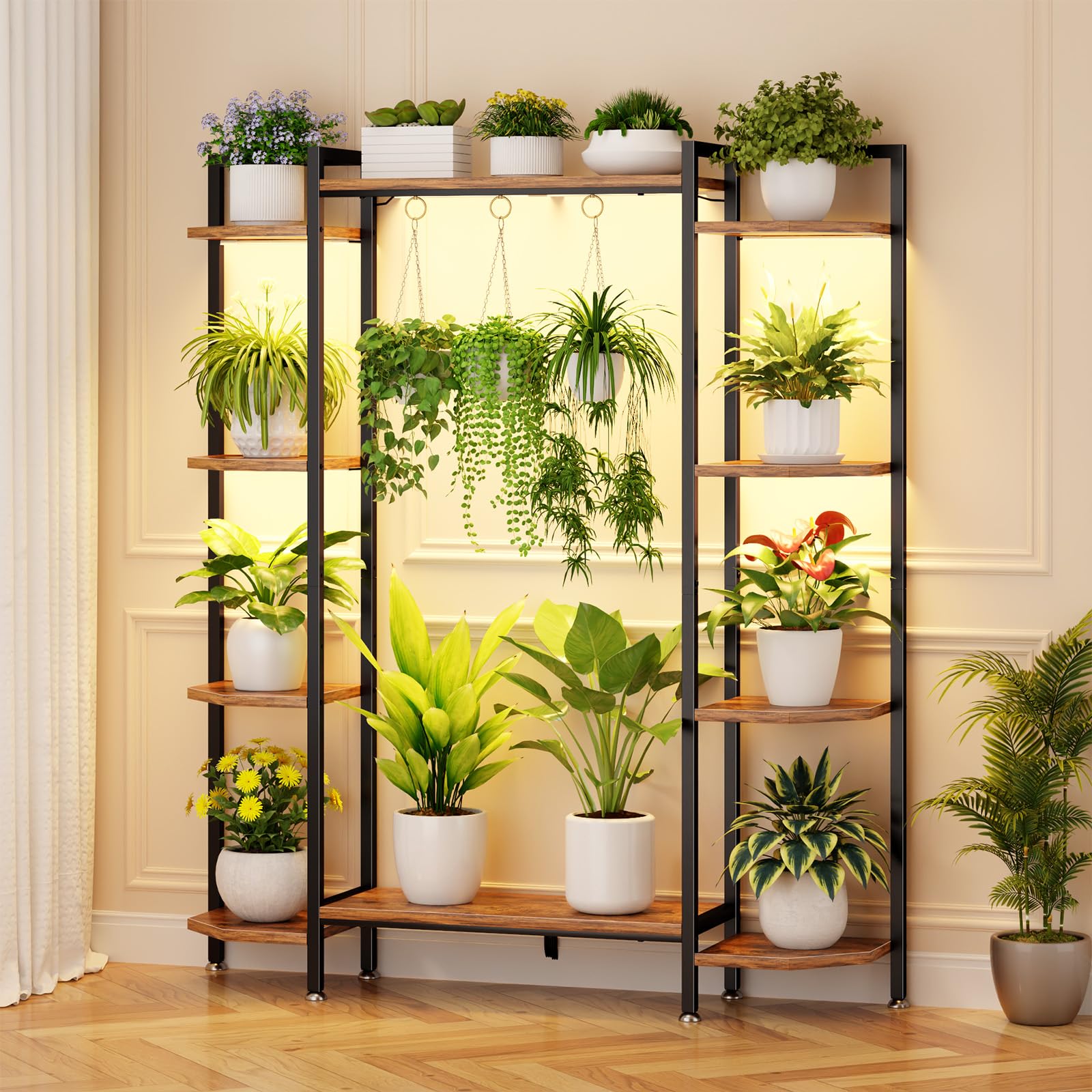 6-Tier Plant Stand with Grow Lights