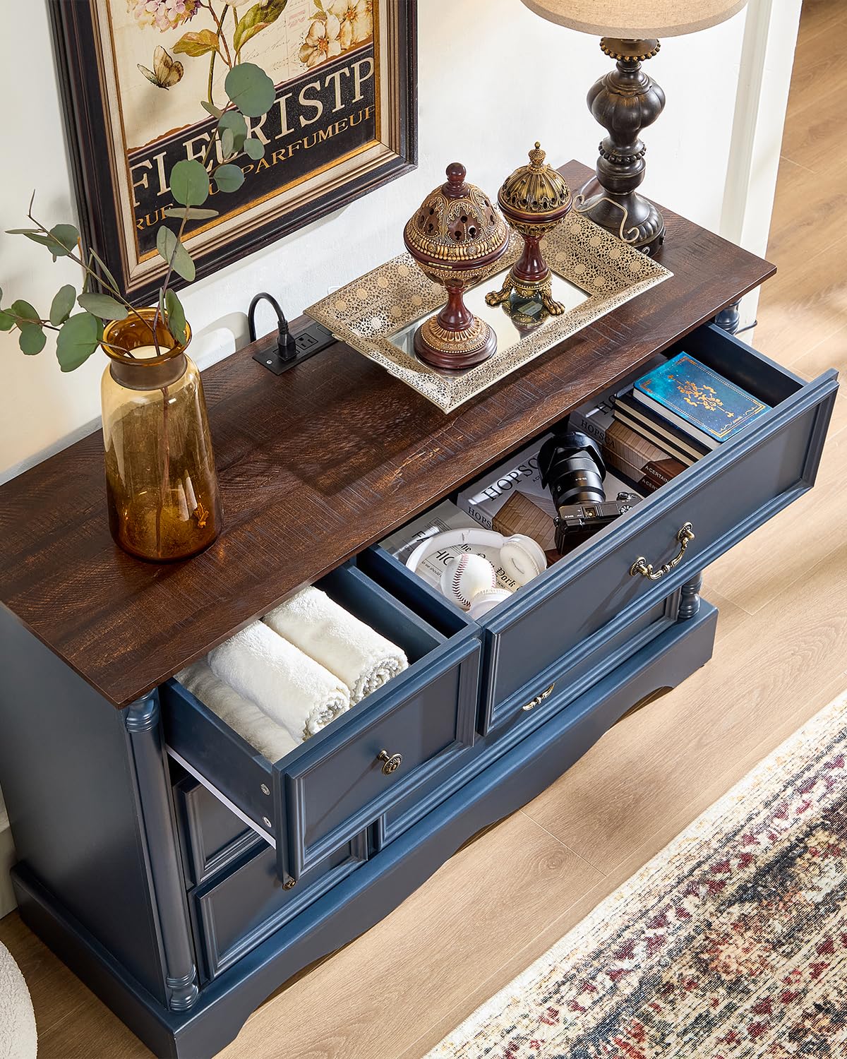 6-Drawer Dresser with Charging Station