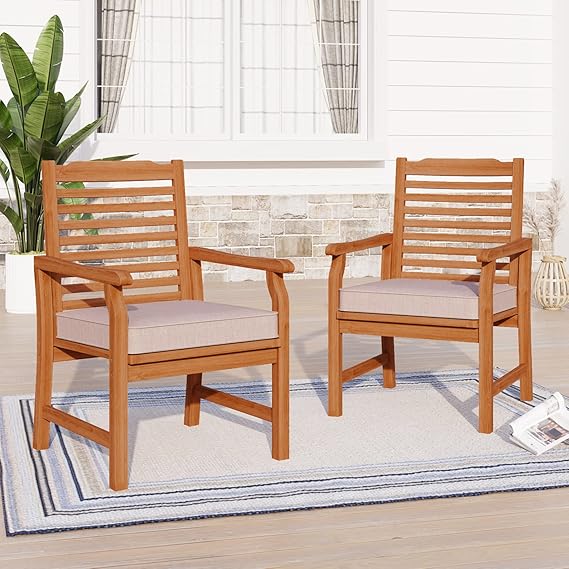 9-Piece Expandable Patio Dining Set with Acacia Wood Table and Rattan Chairs