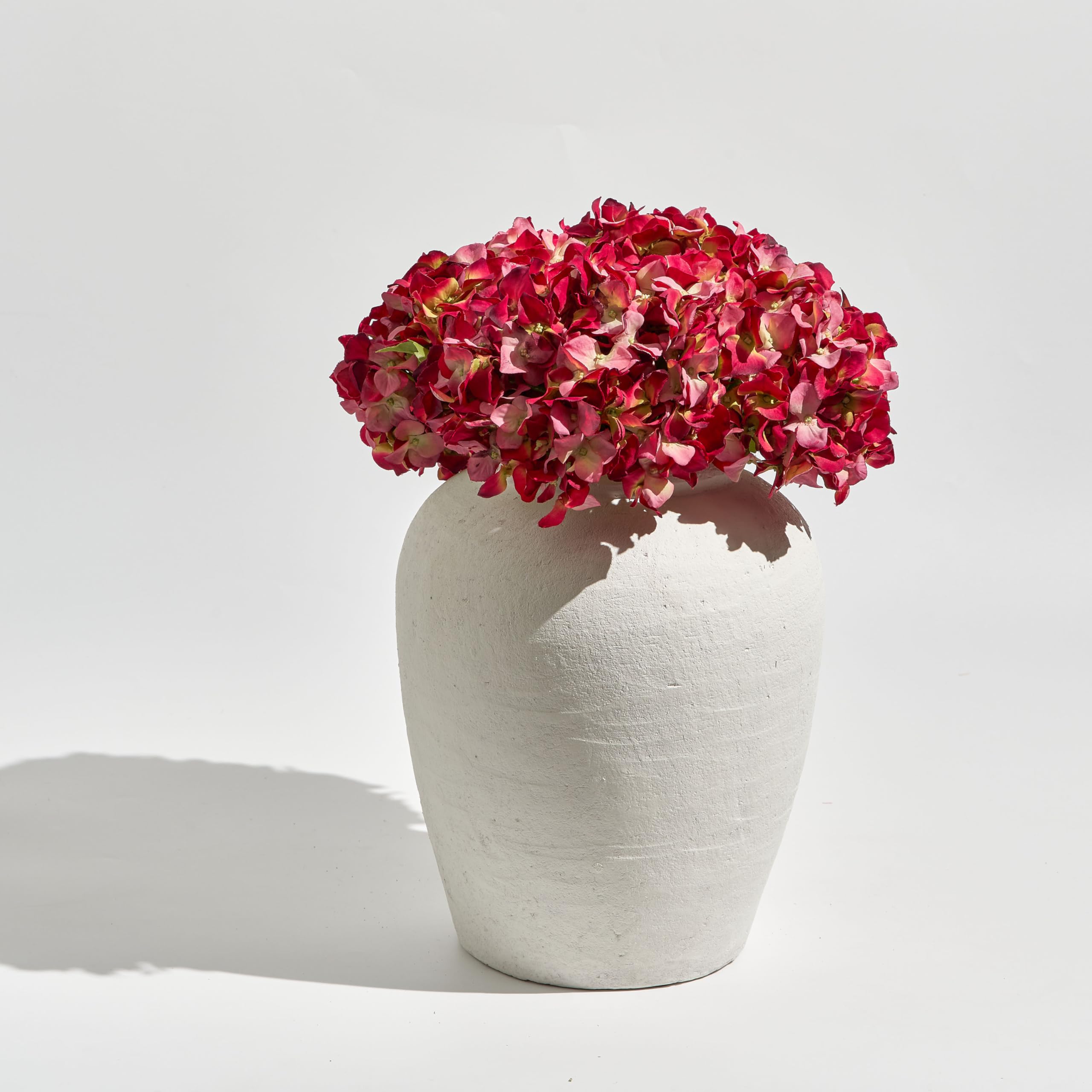 White Ceramic Large Vase 11" Tall Zen Style