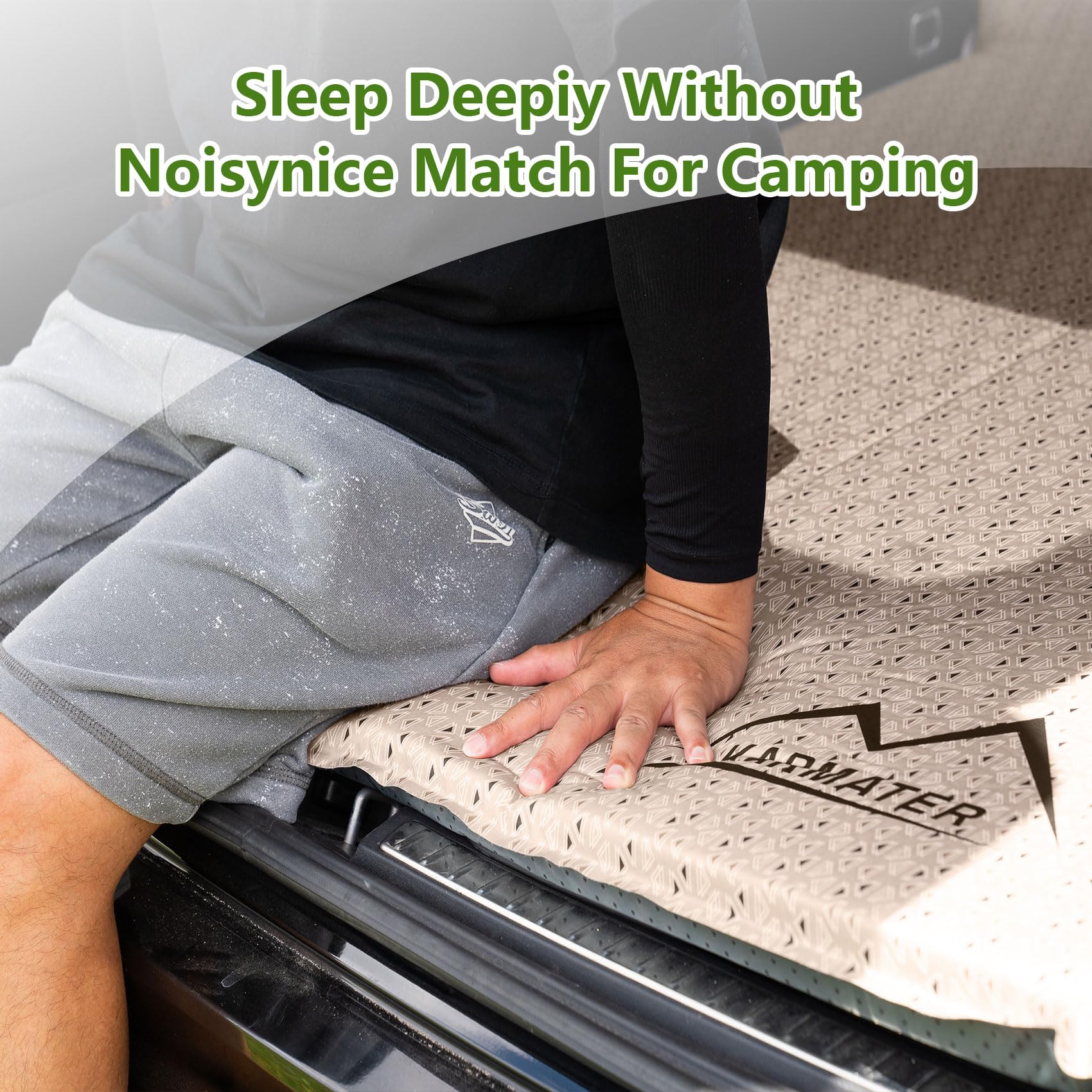 Self Inflating Car Sleeping Pad with Memory Foam