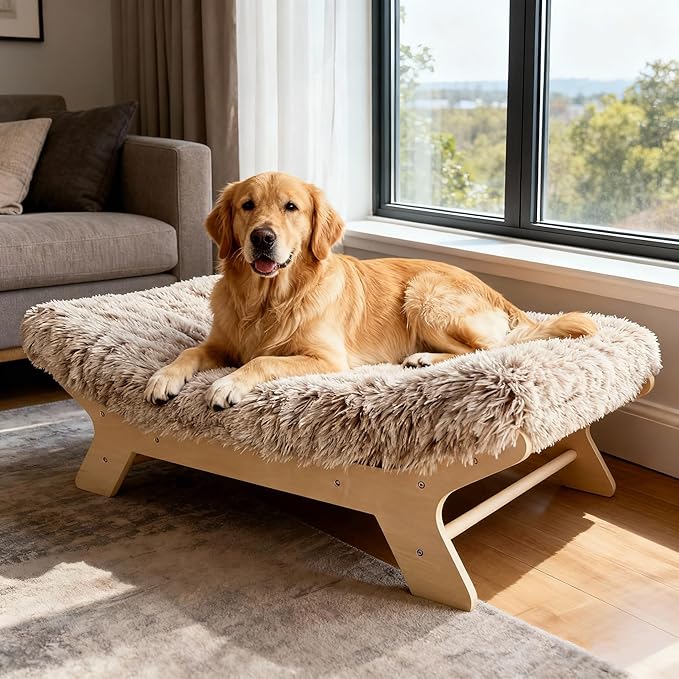 Extra Large Elevated Dog Bed with Washable Cover