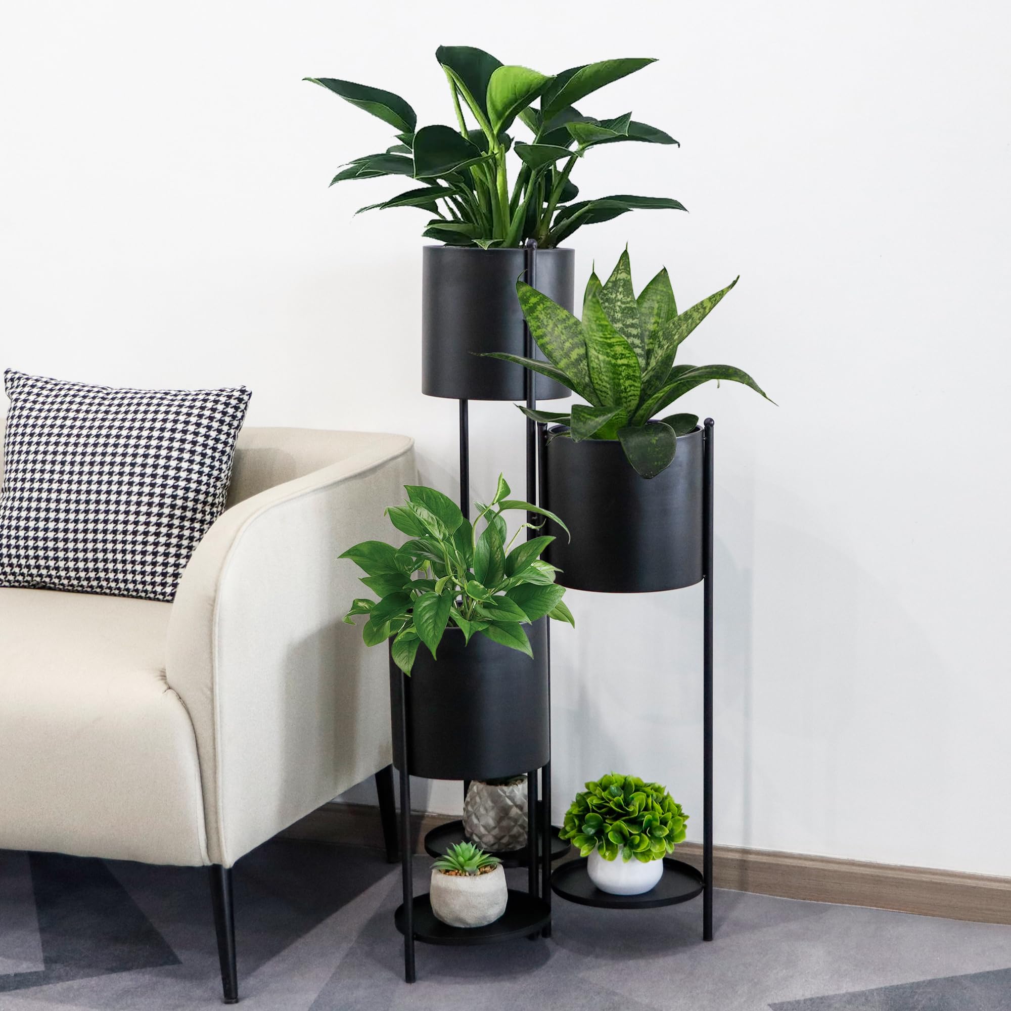 6-Tier Metal Plant Stand 35.5 Inch Indoor Outdoor Foldable