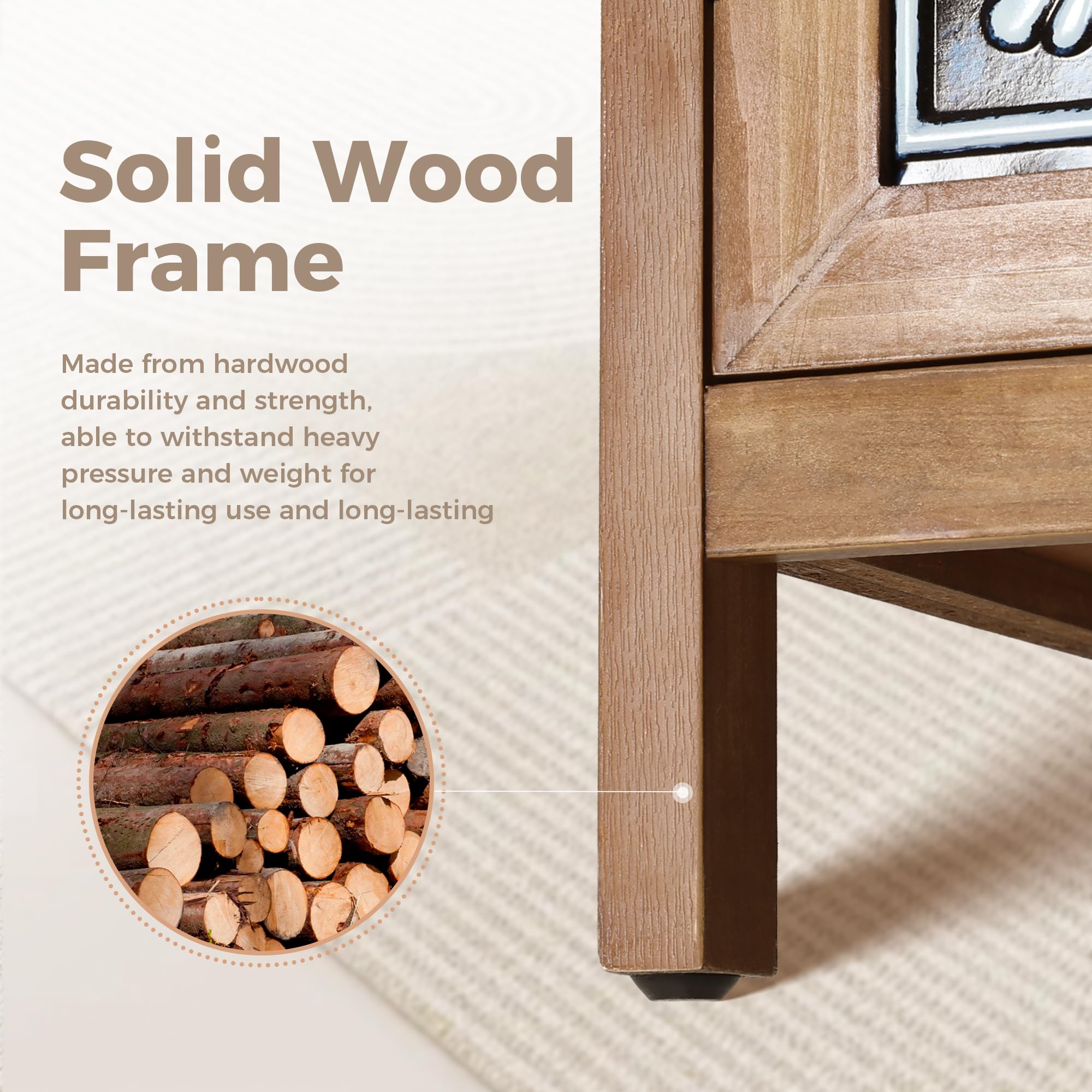 Accent Storage Cabinet with 2 Doors and Shelves