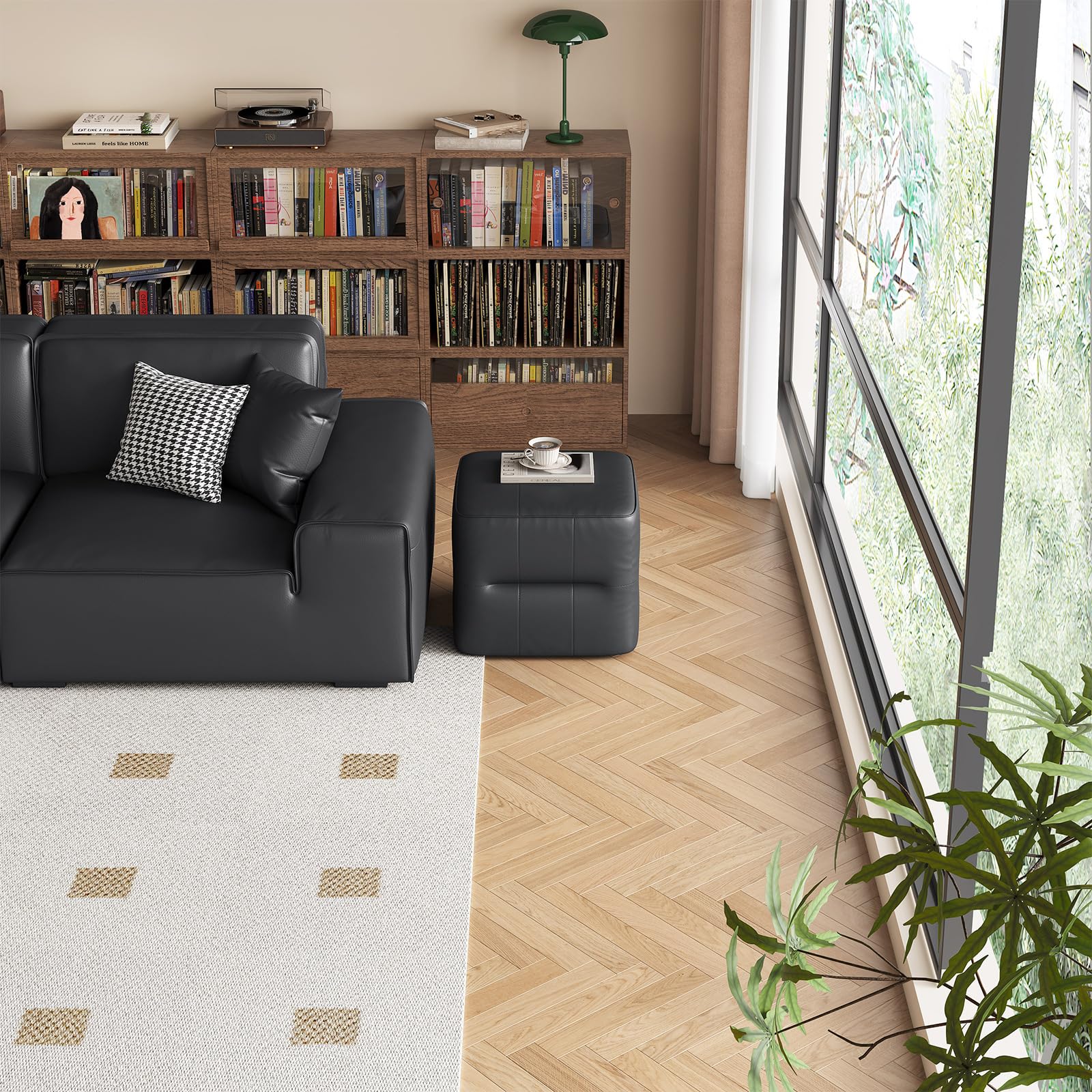 17" Square Ottoman Pouf Foot Rest