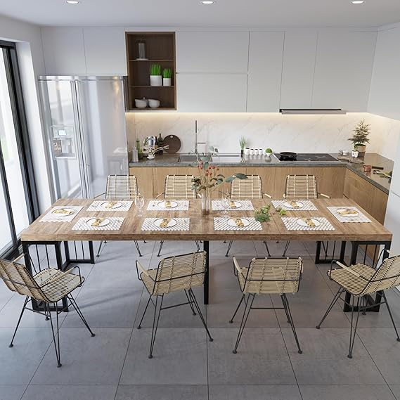 118" Extendable Dining Table for 2-10 People