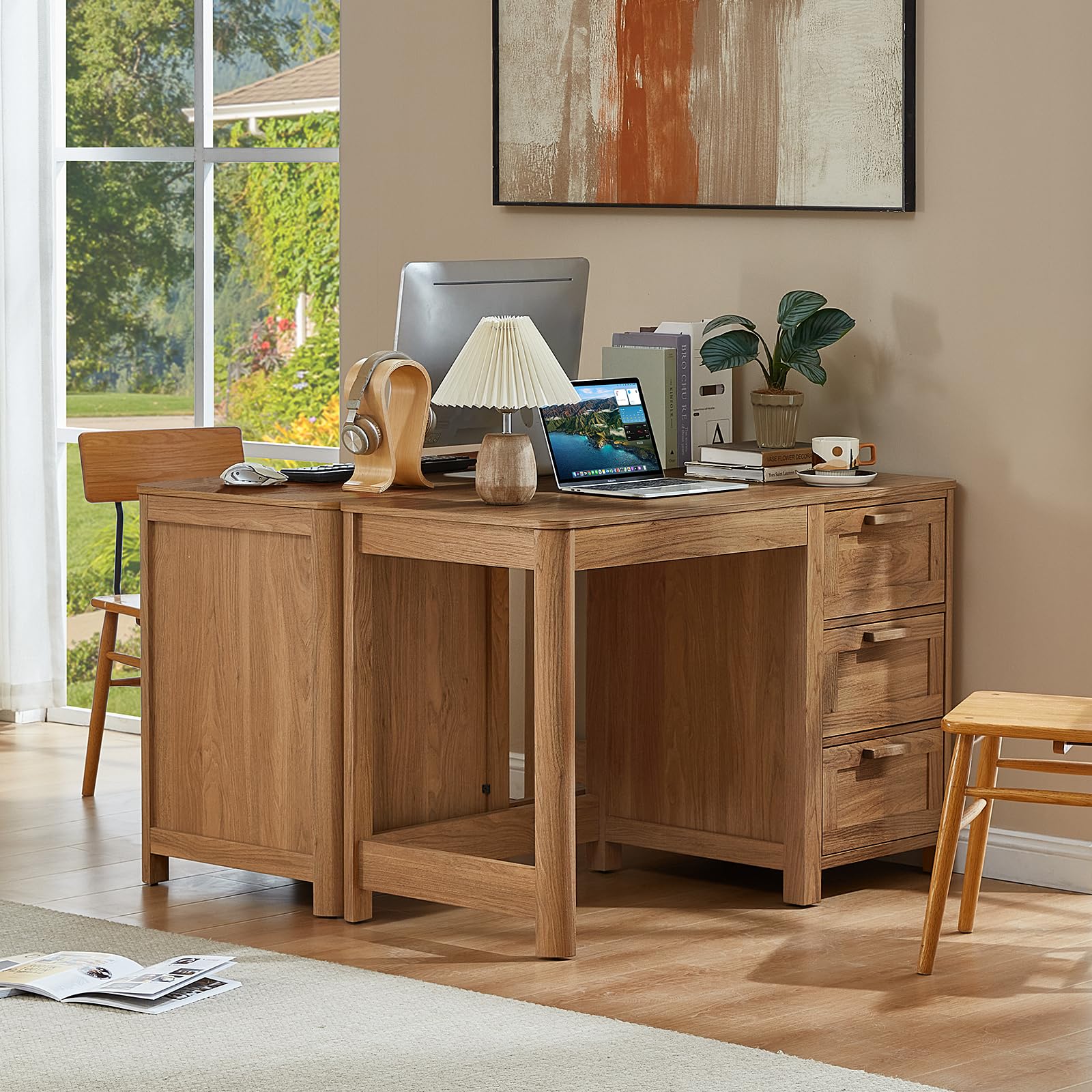 48" Farmhouse Executive Desk with Storage