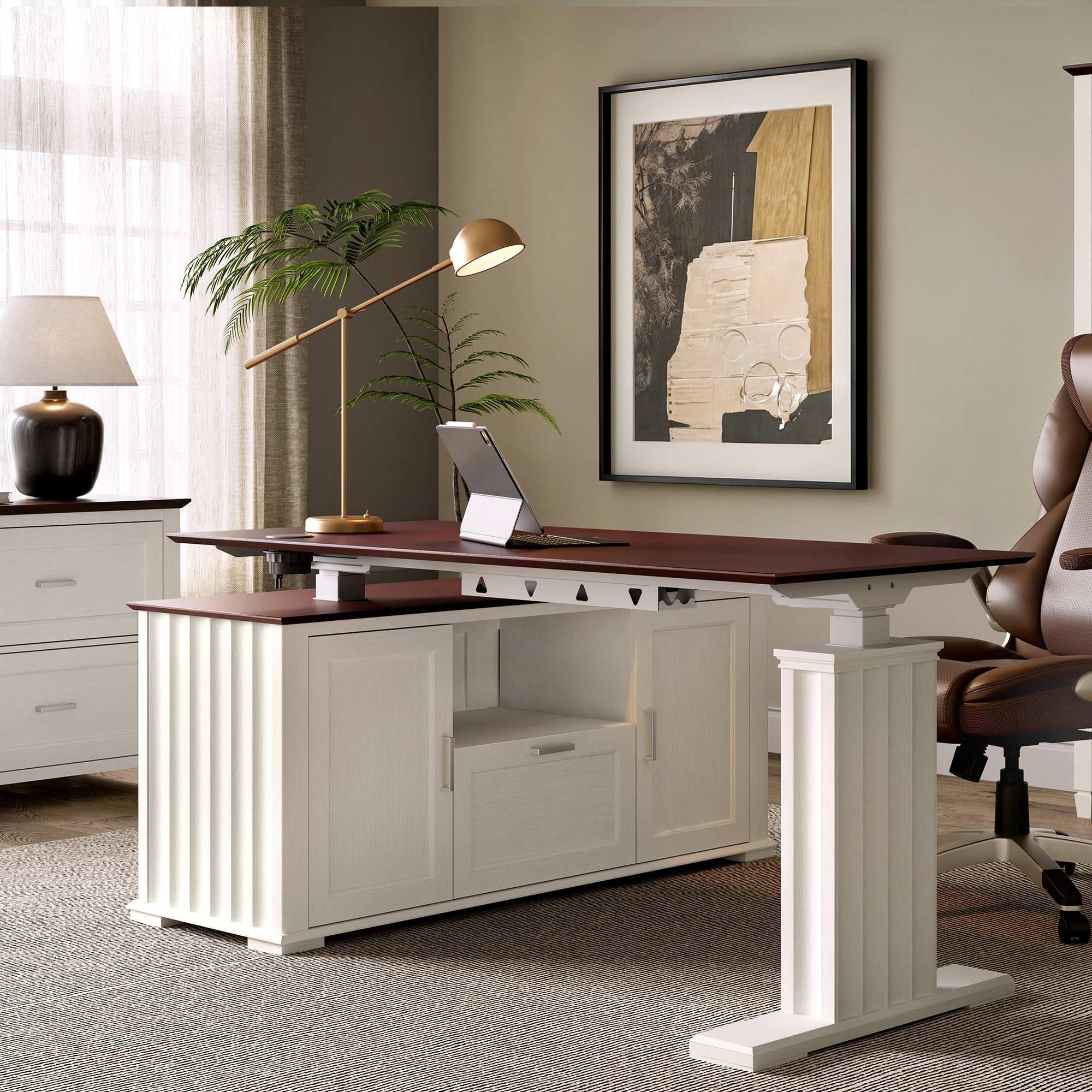 L-Shaped Executive Standing Desk