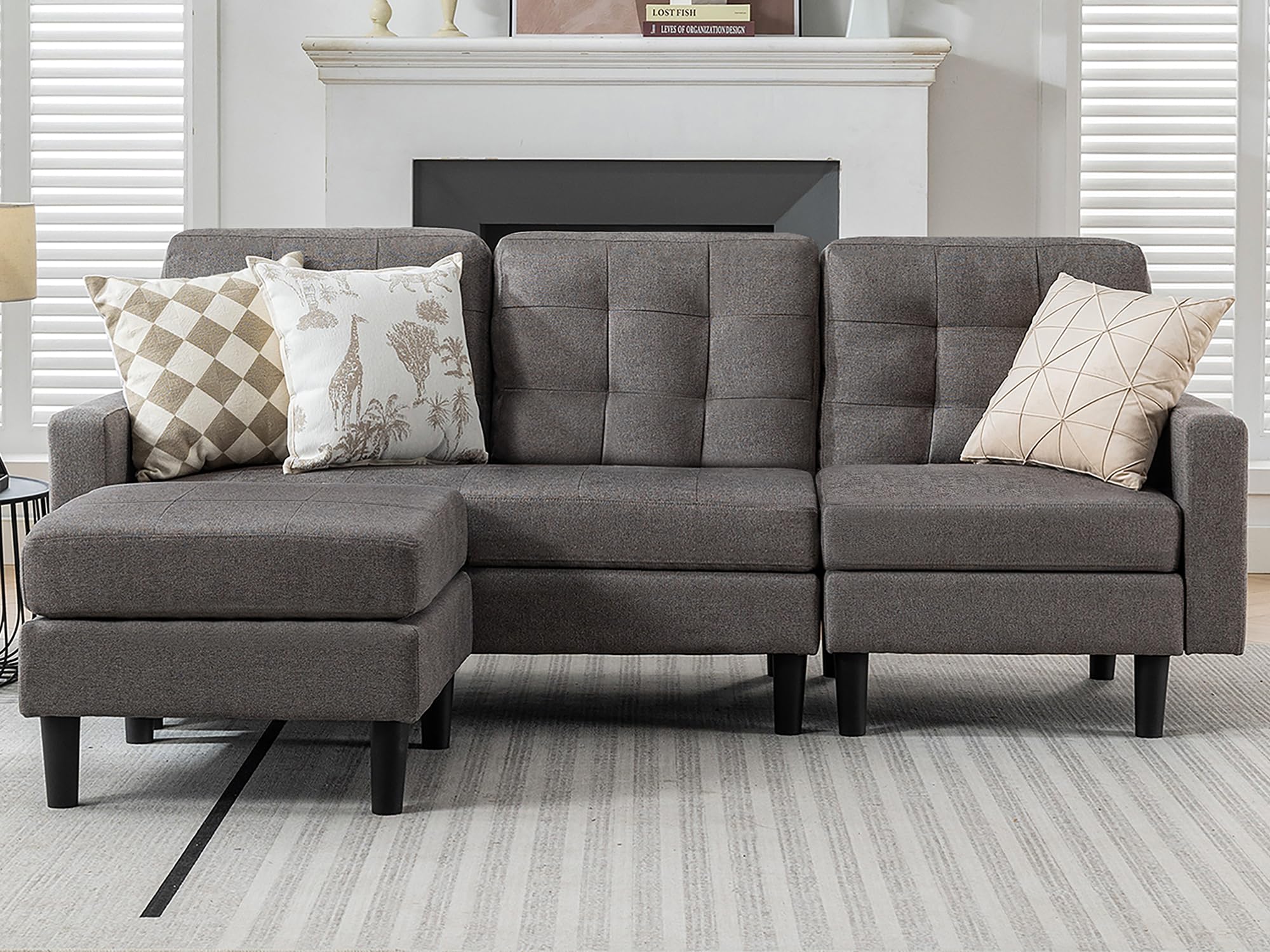 Convertible Sectional Sofa with Reversible Chaise