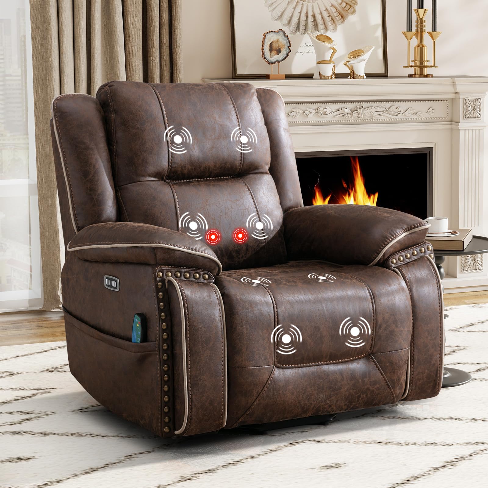 Power Lift Recliner Chair with Massage and Heat
