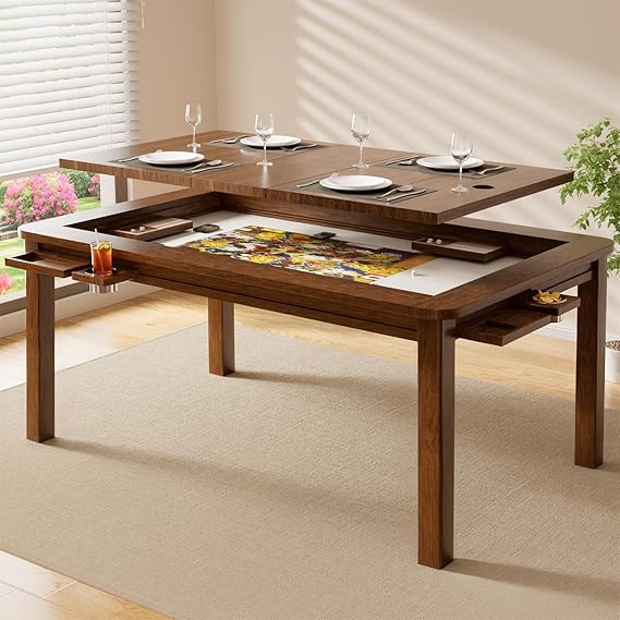 Hexagonal Board Game Table for 6 Players