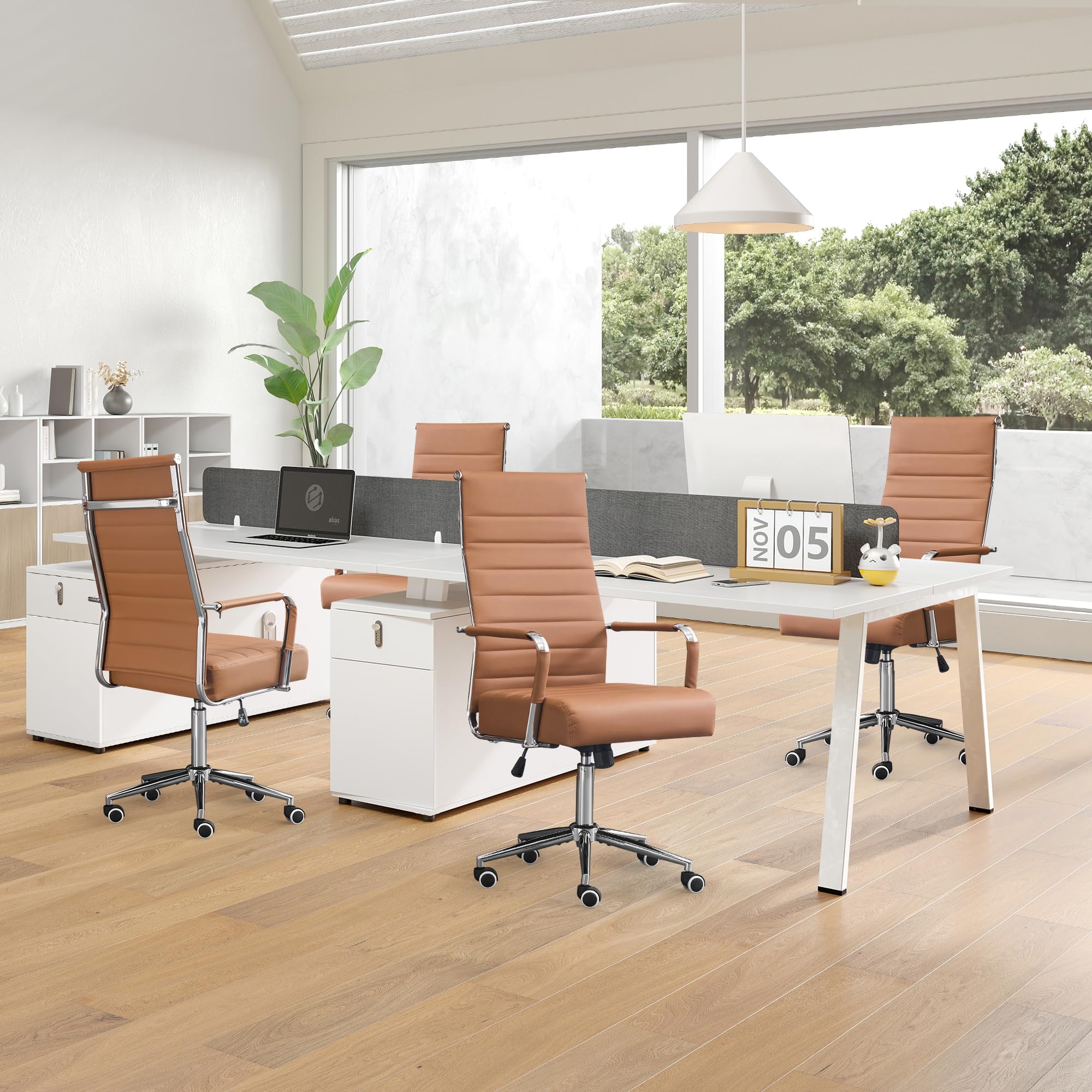 Ergonomic High Back Office Chair with Wheels and Arms