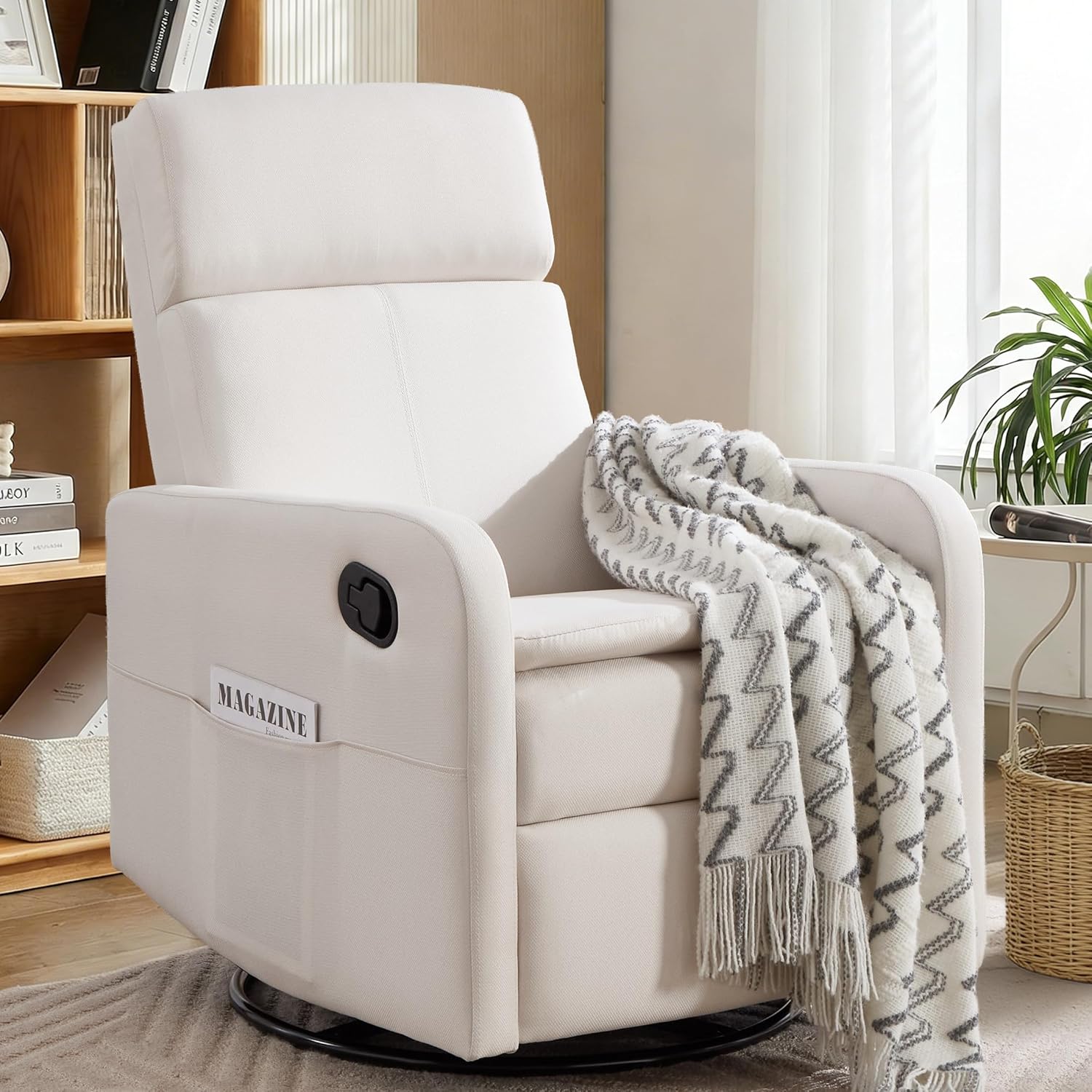 Swivel Rocking Recliner Chair with Footrest