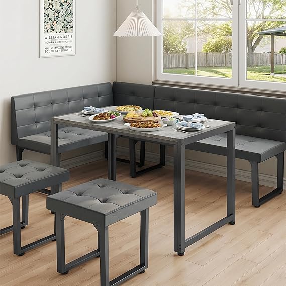 Corner Dining Table Set with Storage Bench