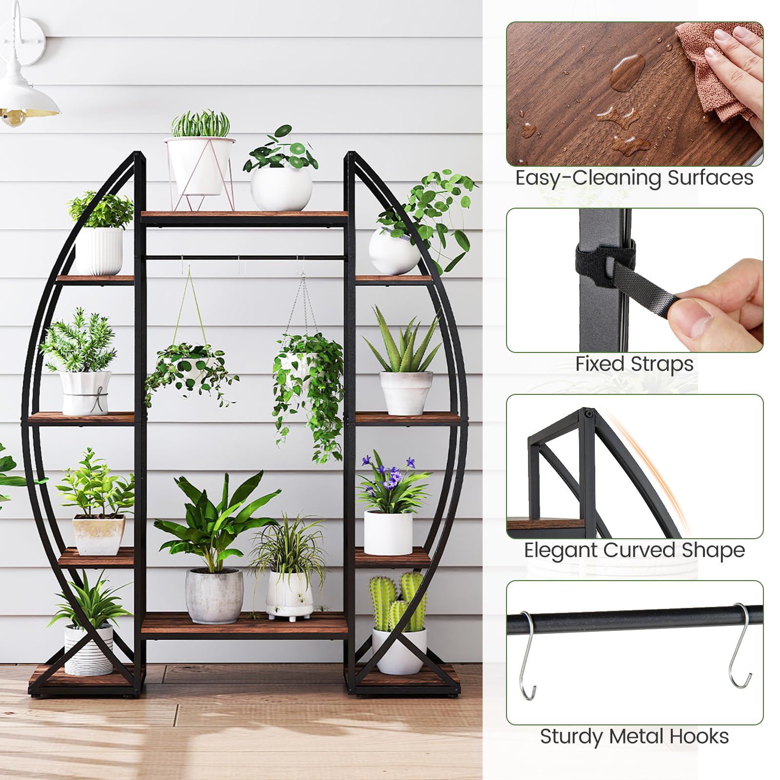 10-Tier Plant Stand with Grow Lights