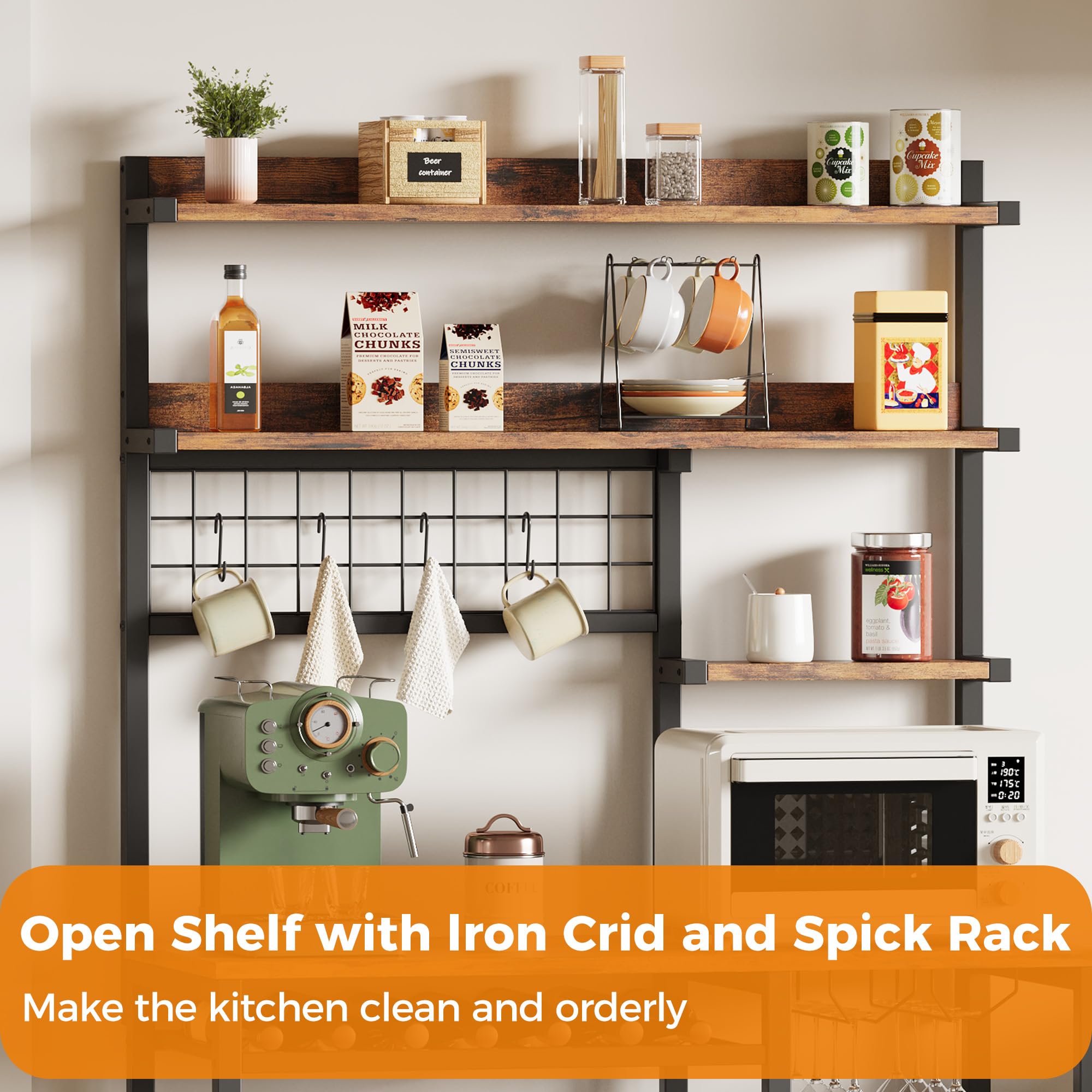 7-Tier Baker's Rack with Power Outlet